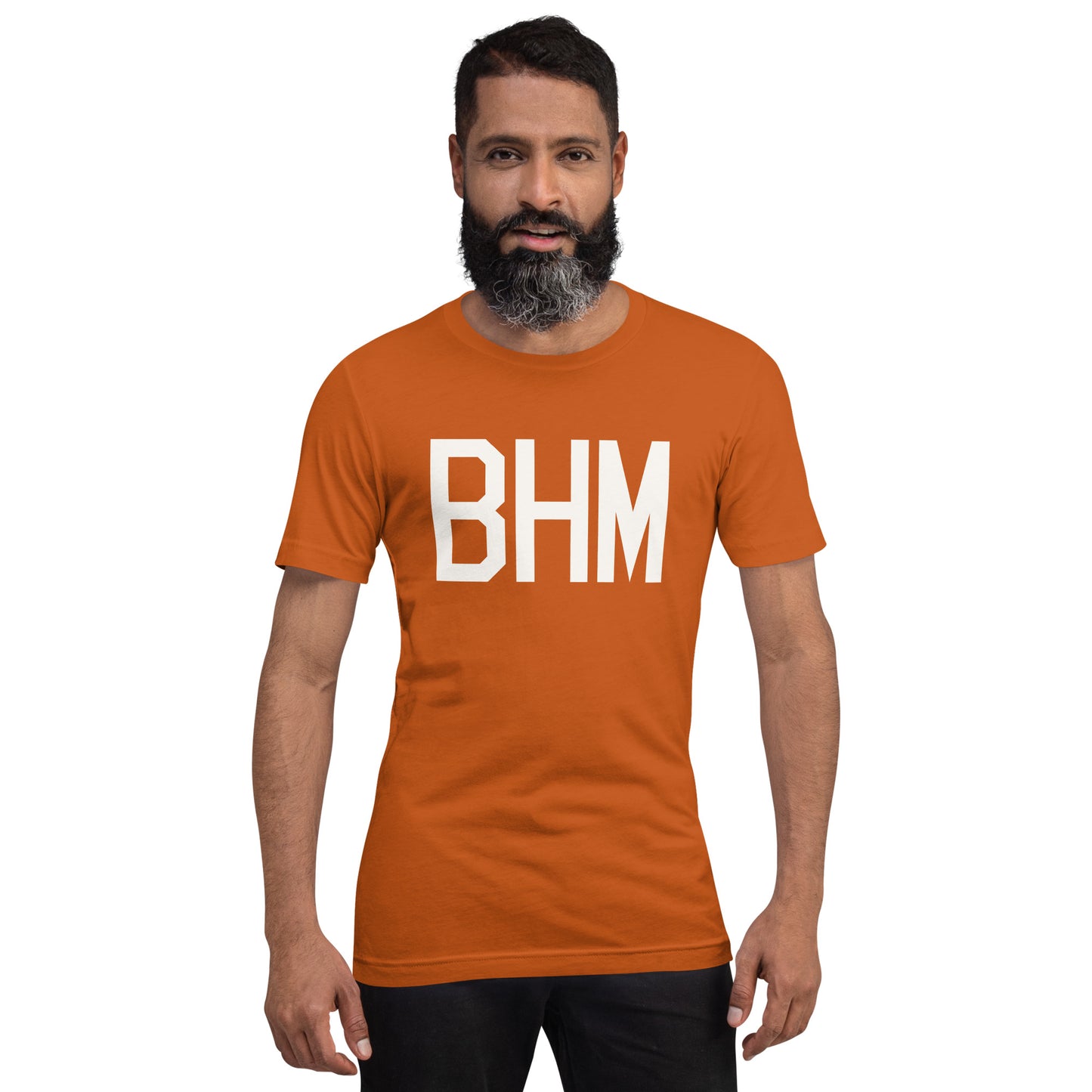 Airport Code T-Shirt - White Graphic • BHM Birmingham • YHM Designs - Image 07