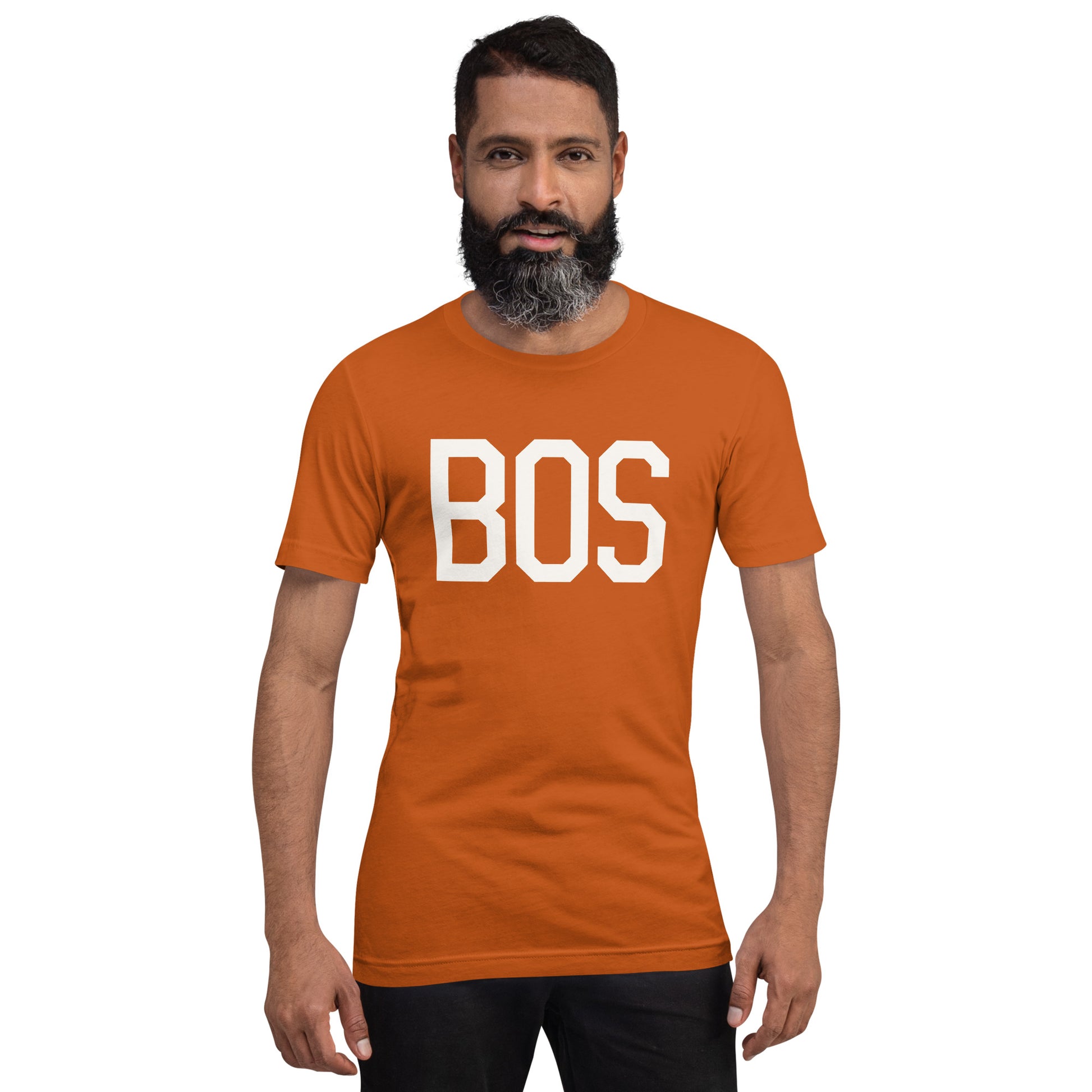 Airport Code T-Shirt - White Graphic • BOS Boston • YHM Designs - Image 07