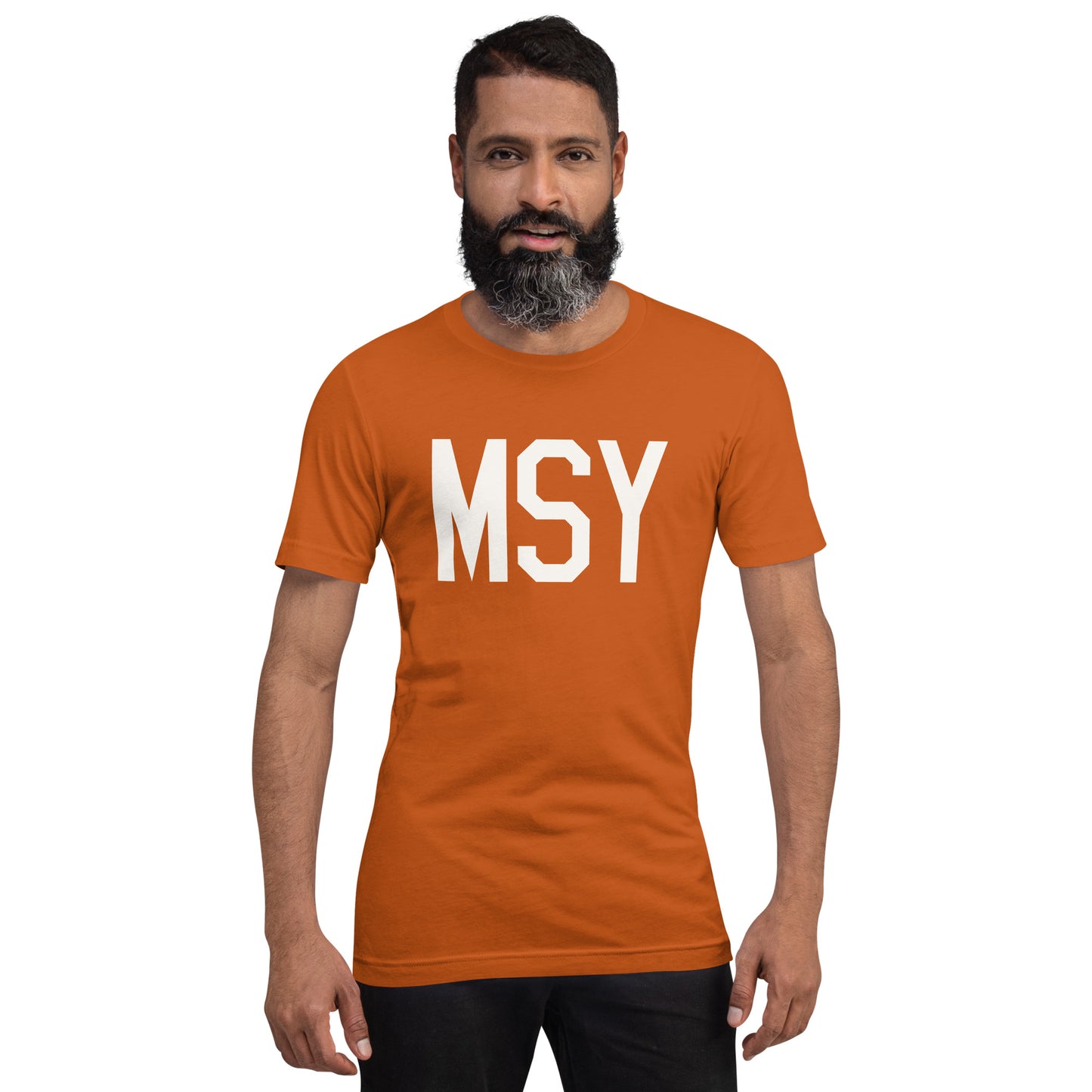 Airport Code T-Shirt - White Graphic • MSY New Orleans • YHM Designs - Image 07