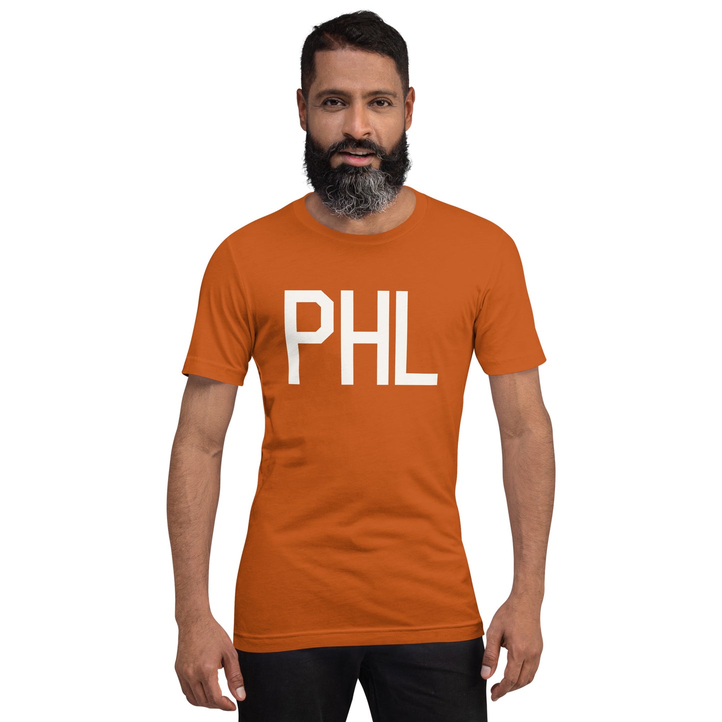 Airport Code T-Shirt - White Graphic • PHL Philadelphia • YHM Designs - Image 07