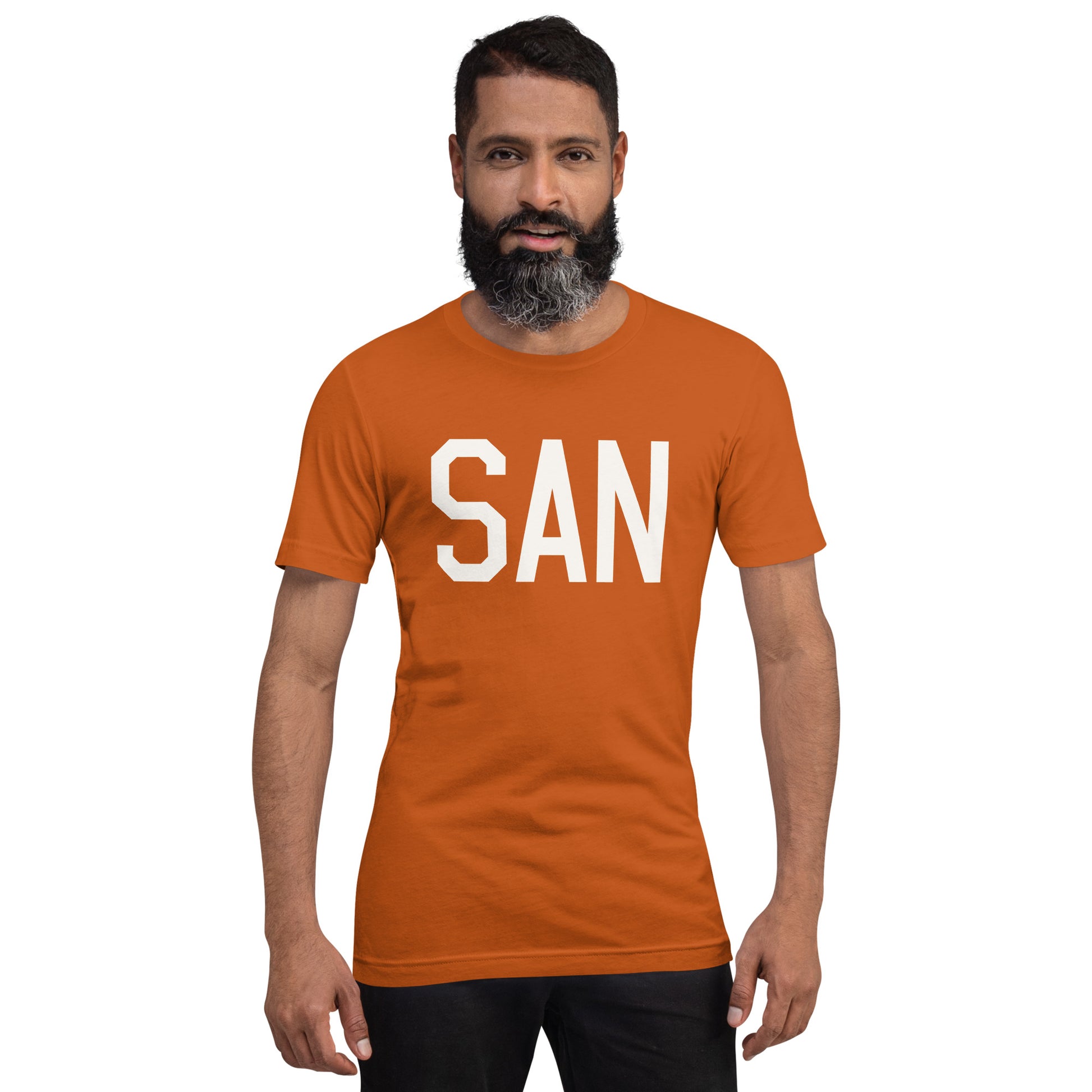 Airport Code T-Shirt - White Graphic • SAN San Diego • YHM Designs - Image 07