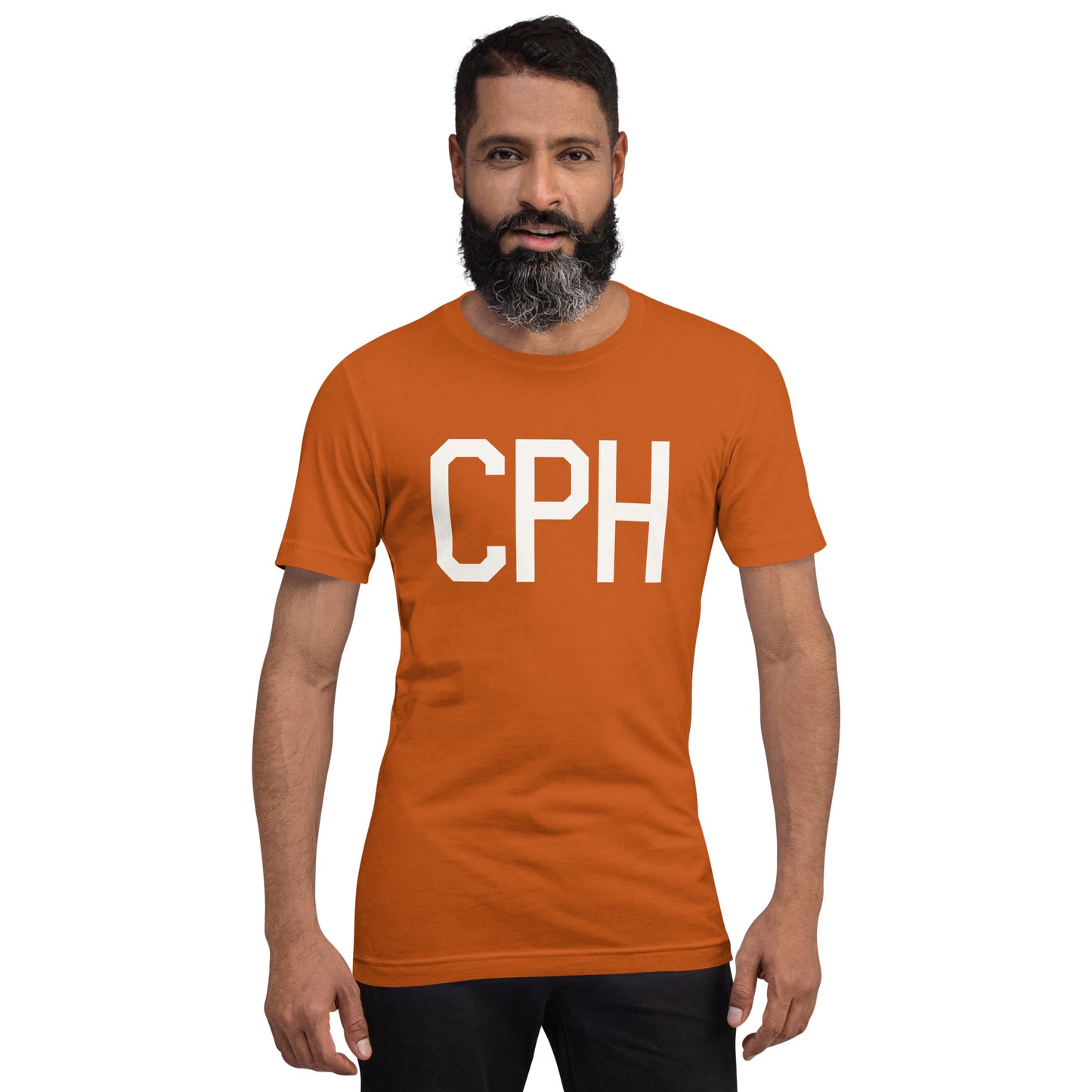 Airport Code T-Shirt - White Graphic • CPH Copenhagen • YHM Designs - Image 07