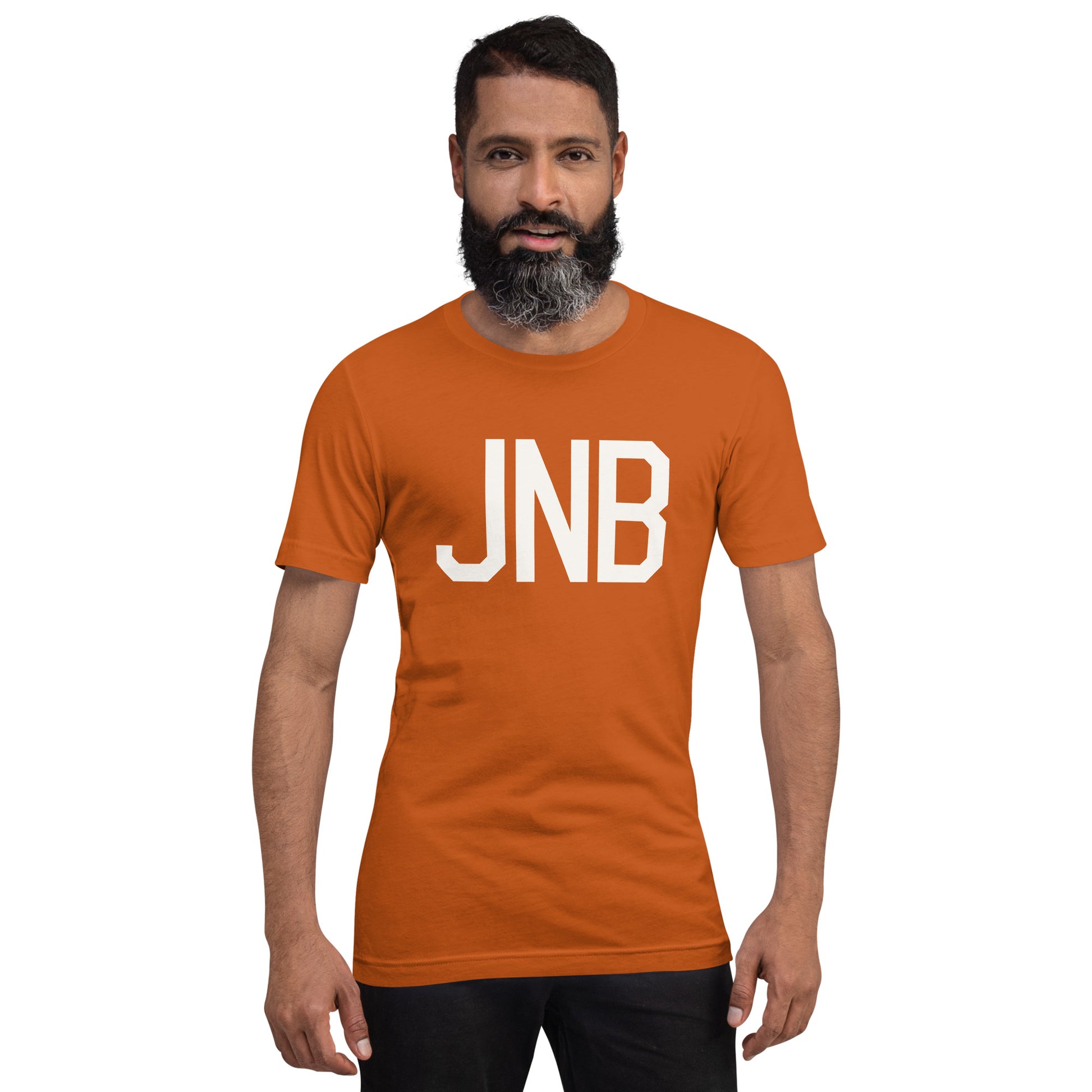 Airport Code T-Shirt - White Graphic • JNB Johannesburg • YHM Designs - Image 07