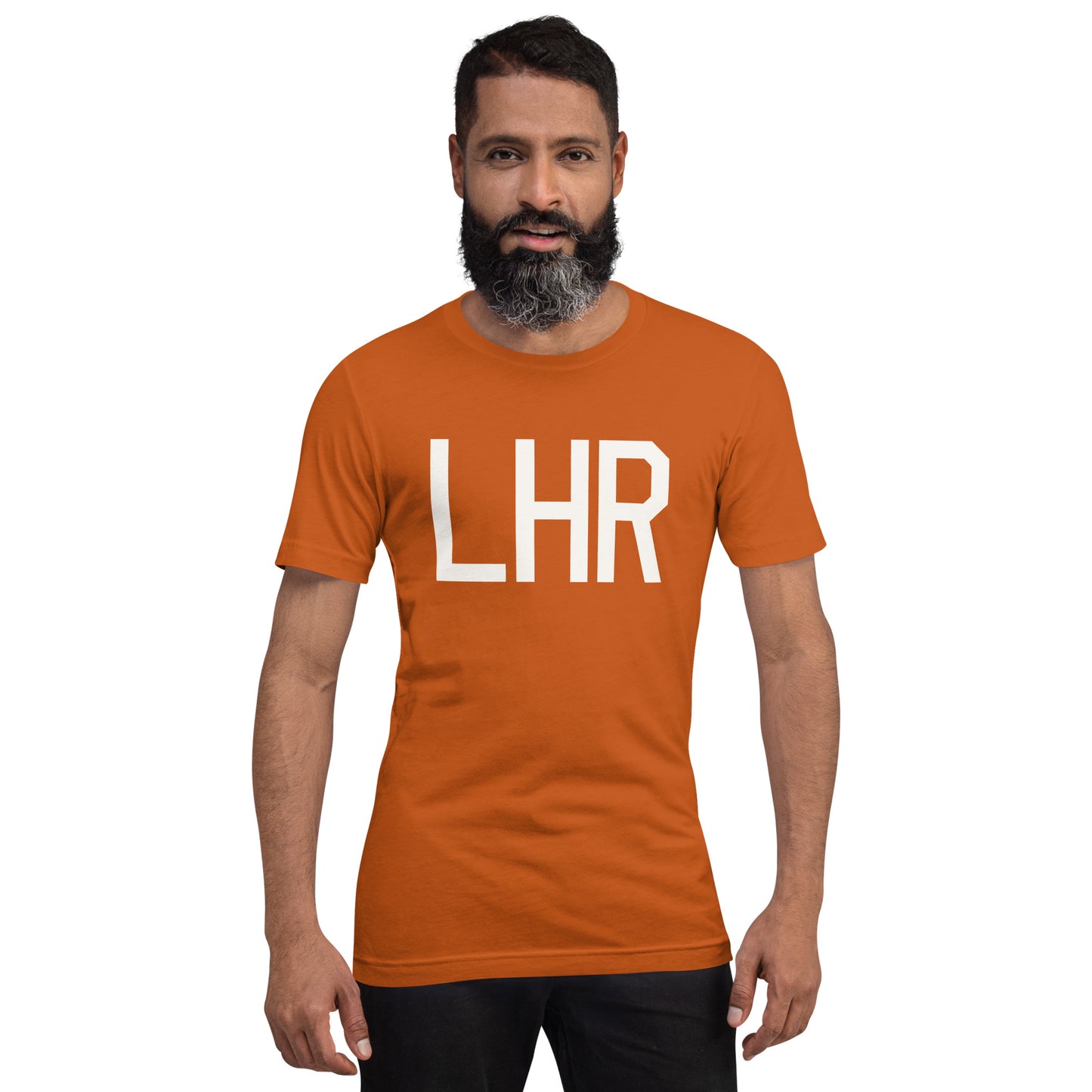 Airport Code T-Shirt - White Graphic • LHR London • YHM Designs - Image 07