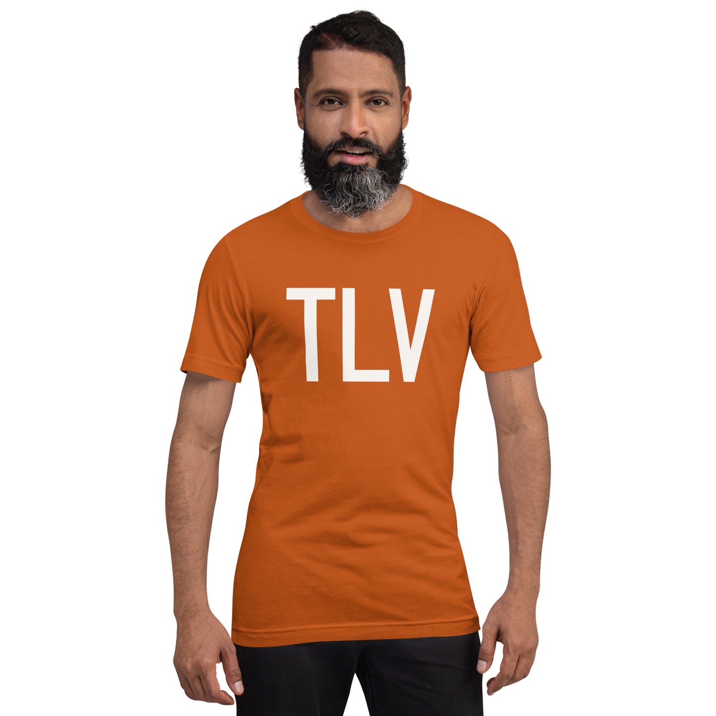 Airport Code T-Shirt - White Graphic • TLV Tel Aviv • YHM Designs - Image 07