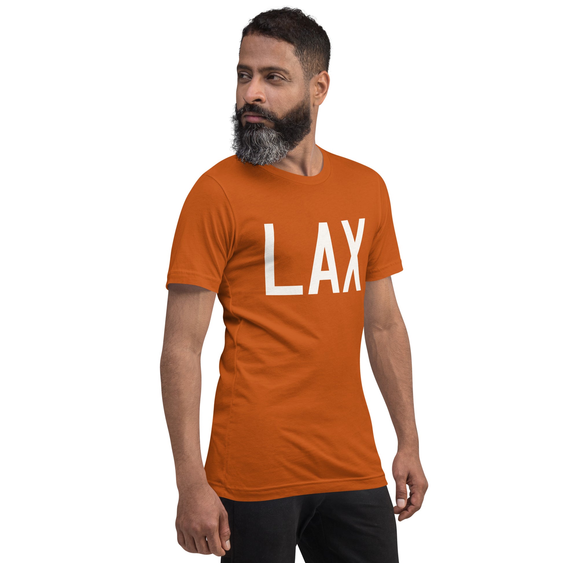 Airport Code T-Shirt - White Graphic • LAX Los Angeles • YHM Designs - Image 08