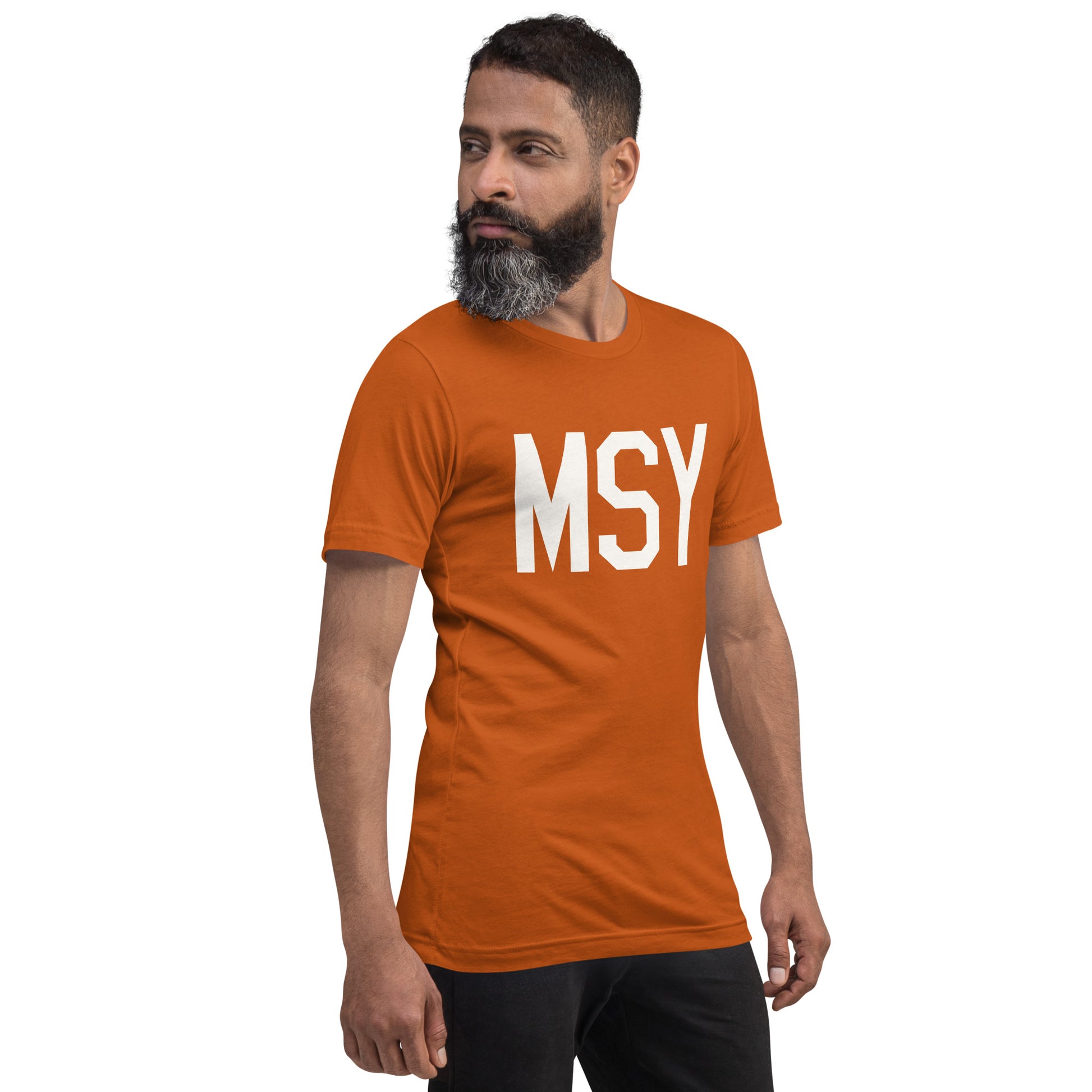 Airport Code T-Shirt - White Graphic • MSY New Orleans • YHM Designs - Image 08