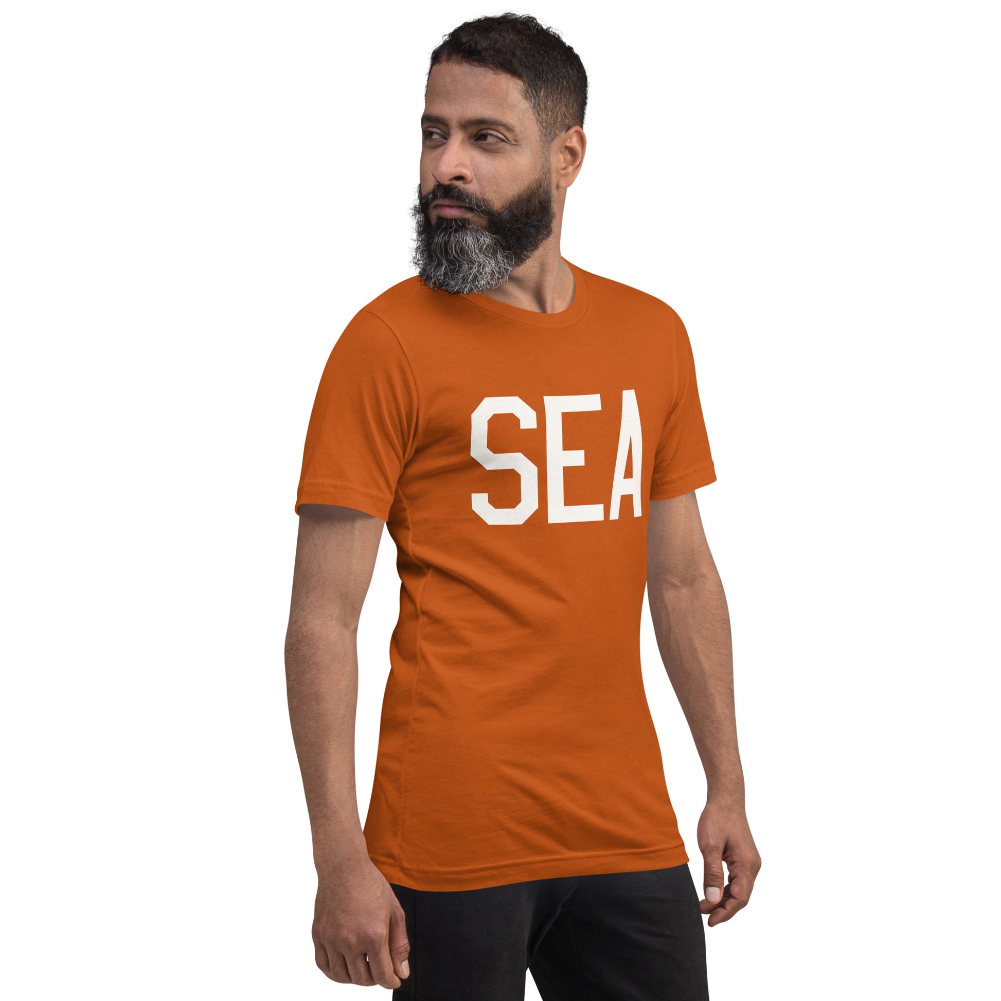 Airport Code T-Shirt - White Graphic • SEA Seattle • YHM Designs - Image 08