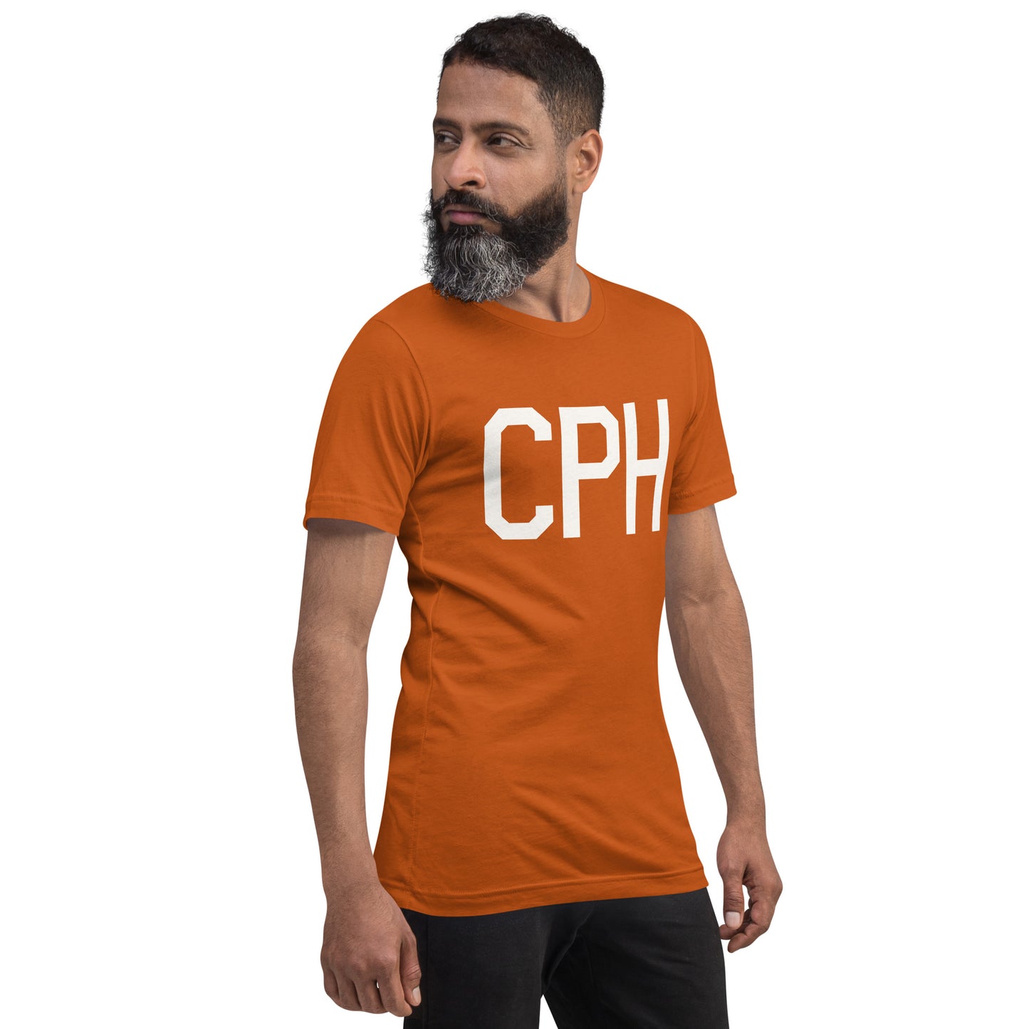 Airport Code T-Shirt - White Graphic • CPH Copenhagen • YHM Designs - Image 08