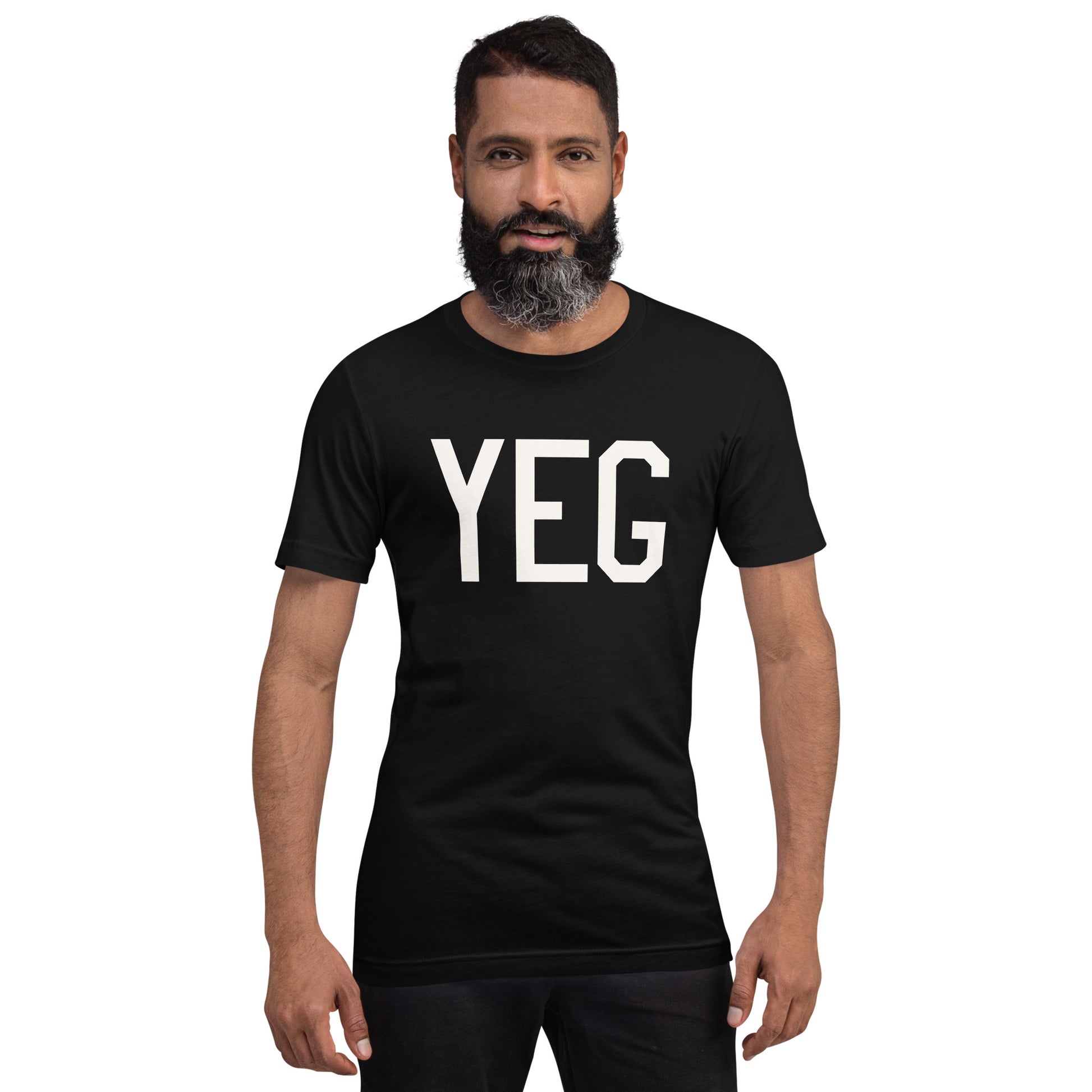 Airport Code T-Shirt - White Graphic • YEG Edmonton • YHM Designs - Image 07