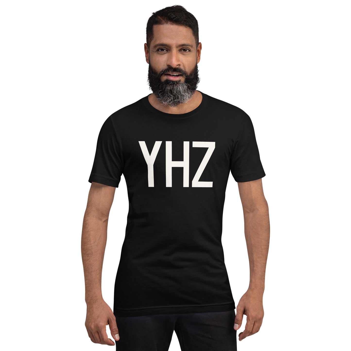 Airport Code T-Shirt - White Graphic • YHZ Halifax • YHM Designs - Image 07