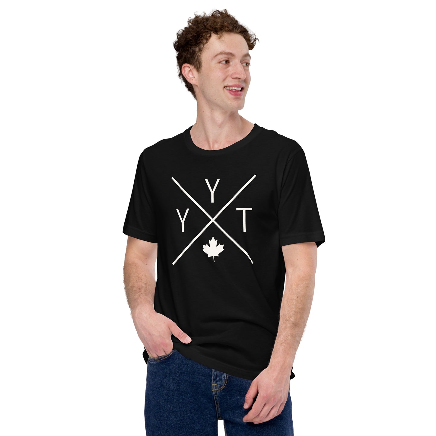 Crossed-X T-Shirt - White Graphic • YYT St. John's • YHM Designs - Image 06