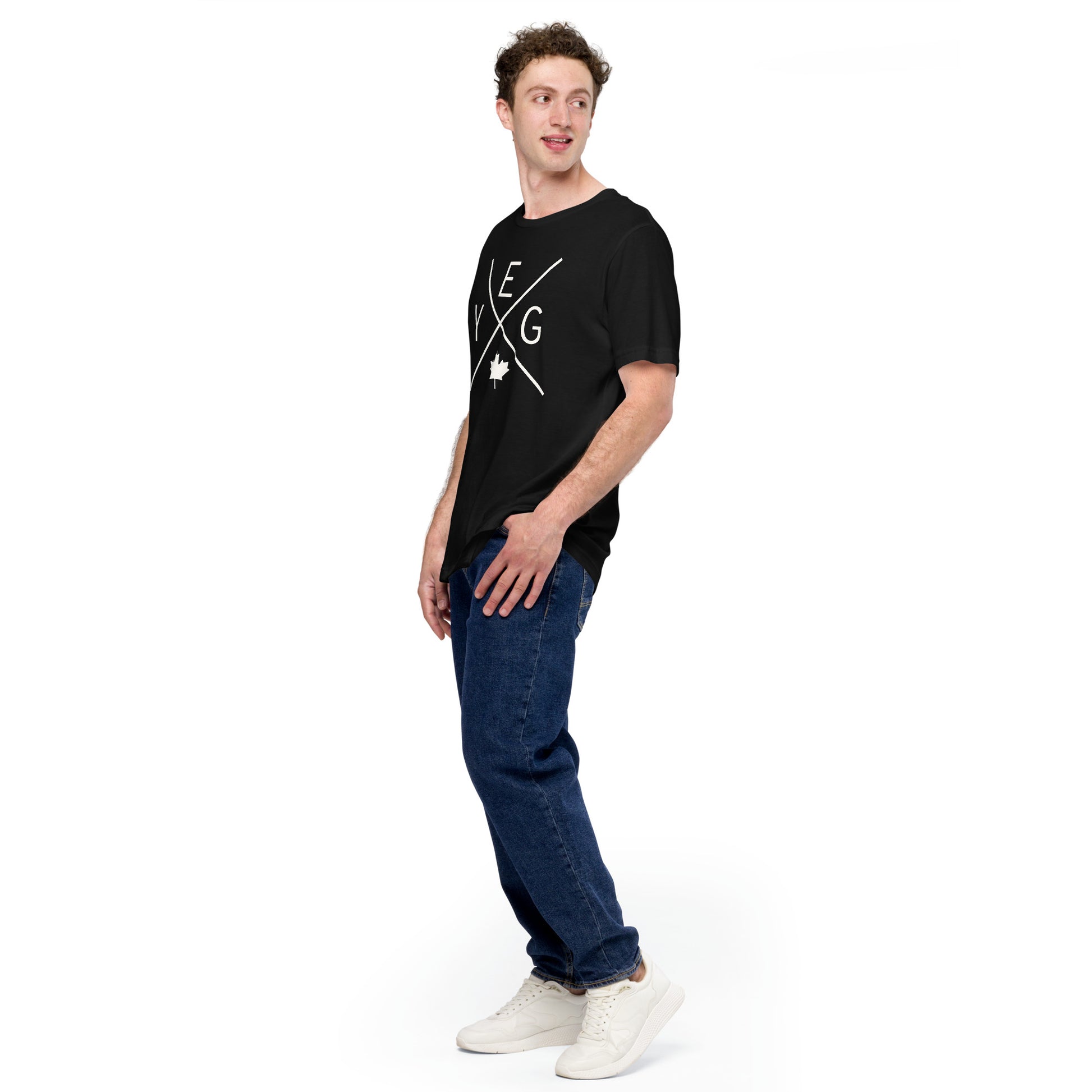 Crossed-X T-Shirt - White Graphic • YEG Edmonton • YHM Designs - Image 08