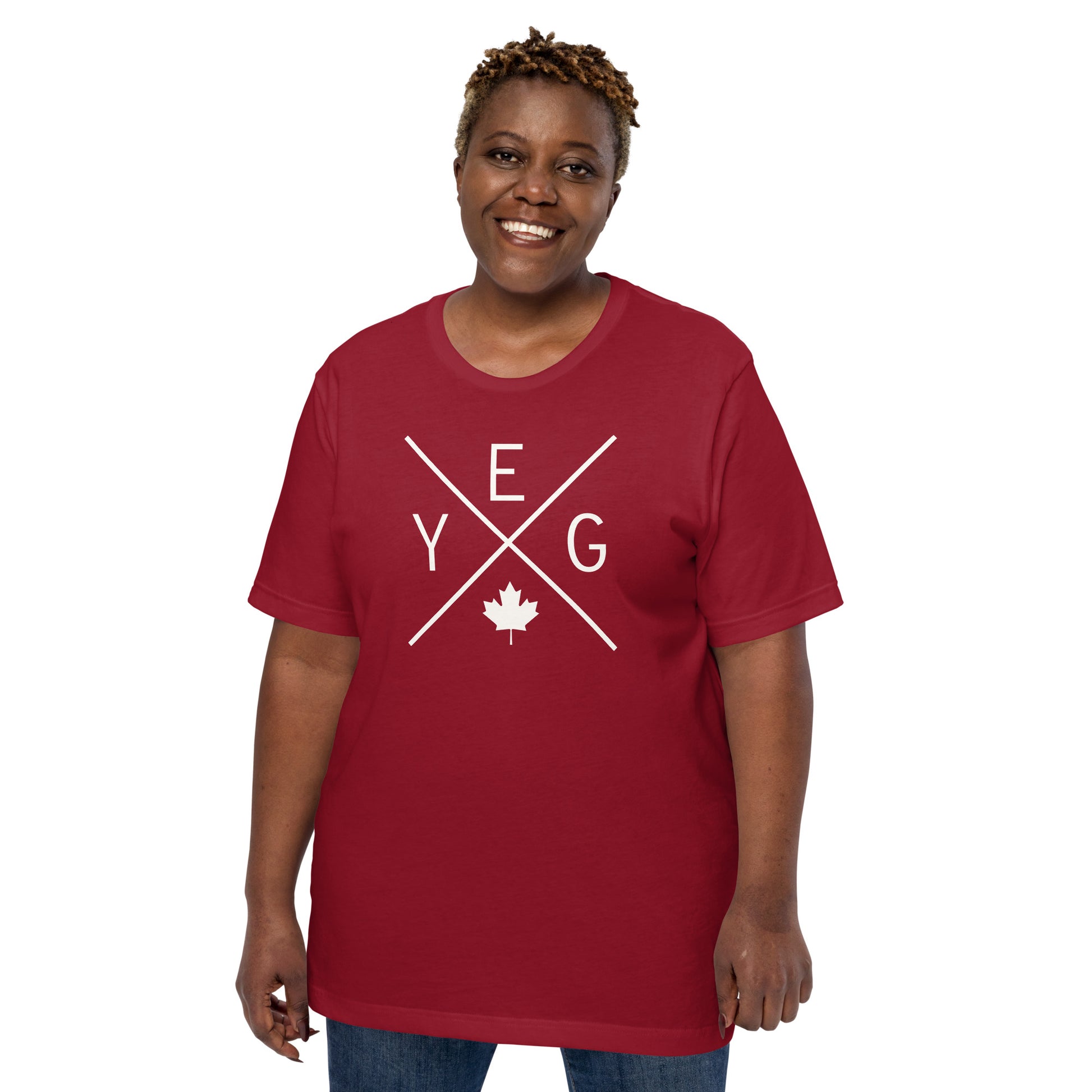 Crossed-X T-Shirt - White Graphic • YEG Edmonton • YHM Designs - Image 05