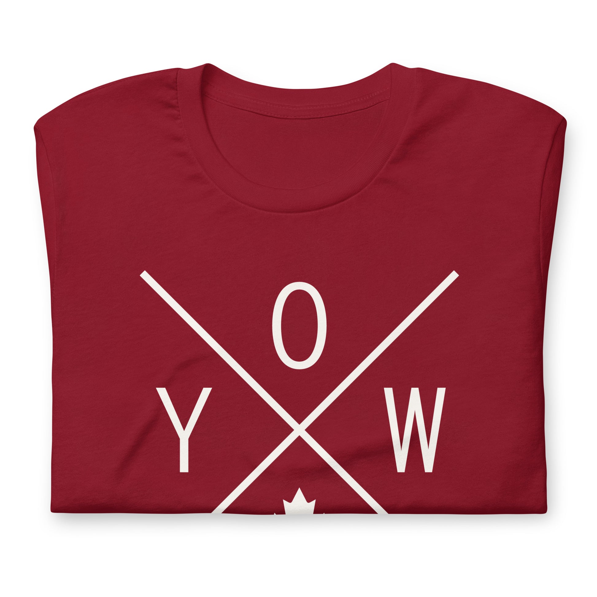 Crossed-X T-Shirt - White Graphic • YOW Ottawa • YHM Designs - Image 03