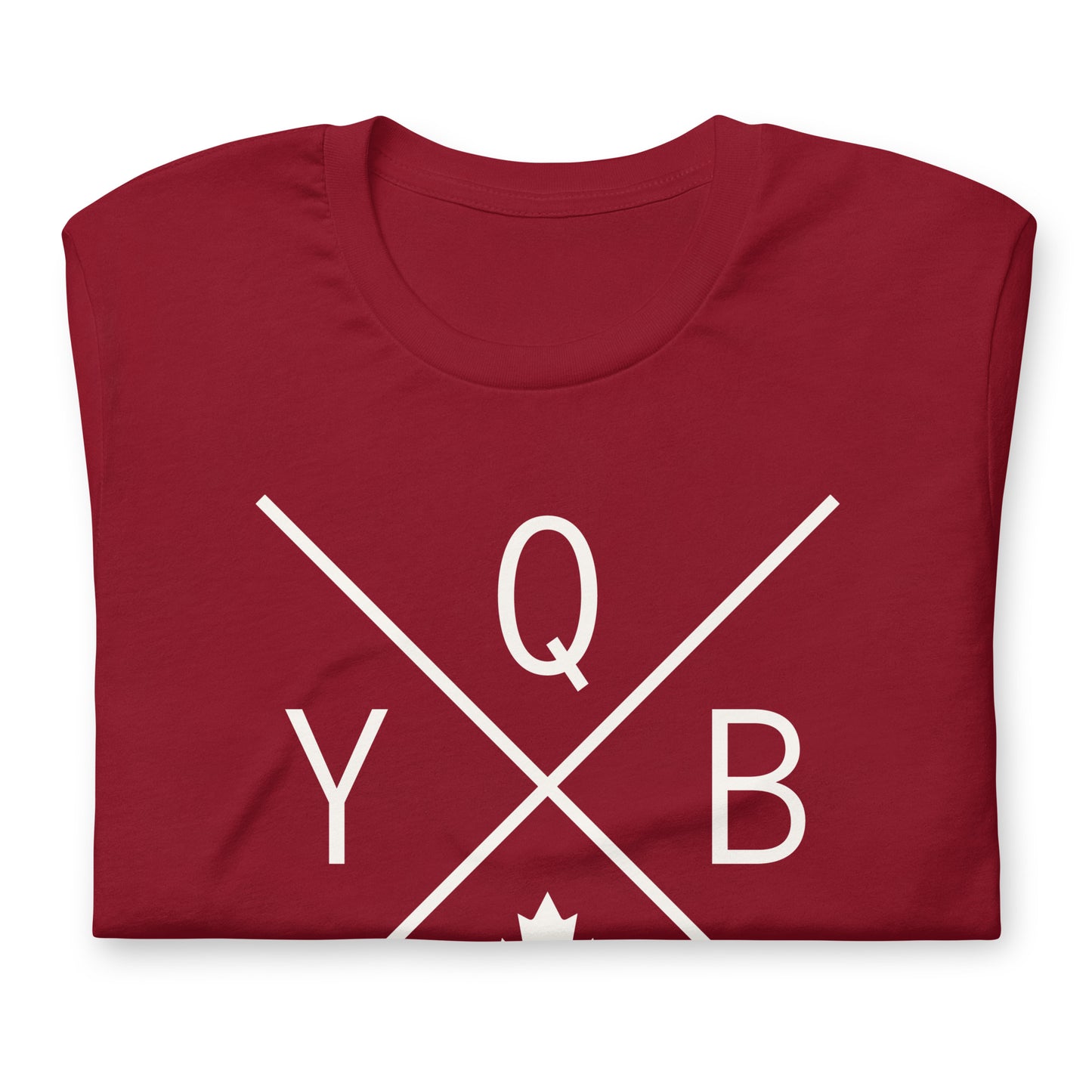 Crossed-X T-Shirt - White Graphic • YQB Quebec City • YHM Designs - Image 03