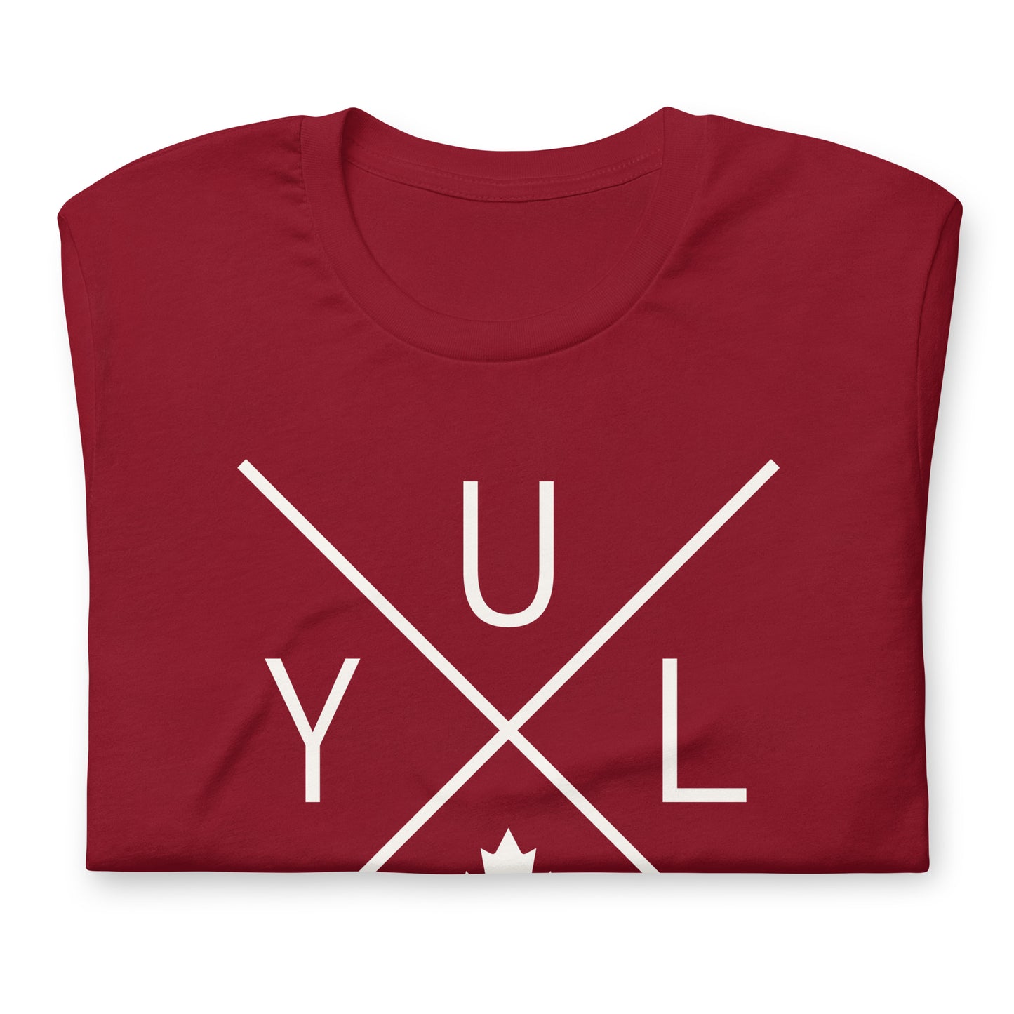 Crossed-X T-Shirt - White Graphic • YUL Montreal • YHM Designs - Image 03
