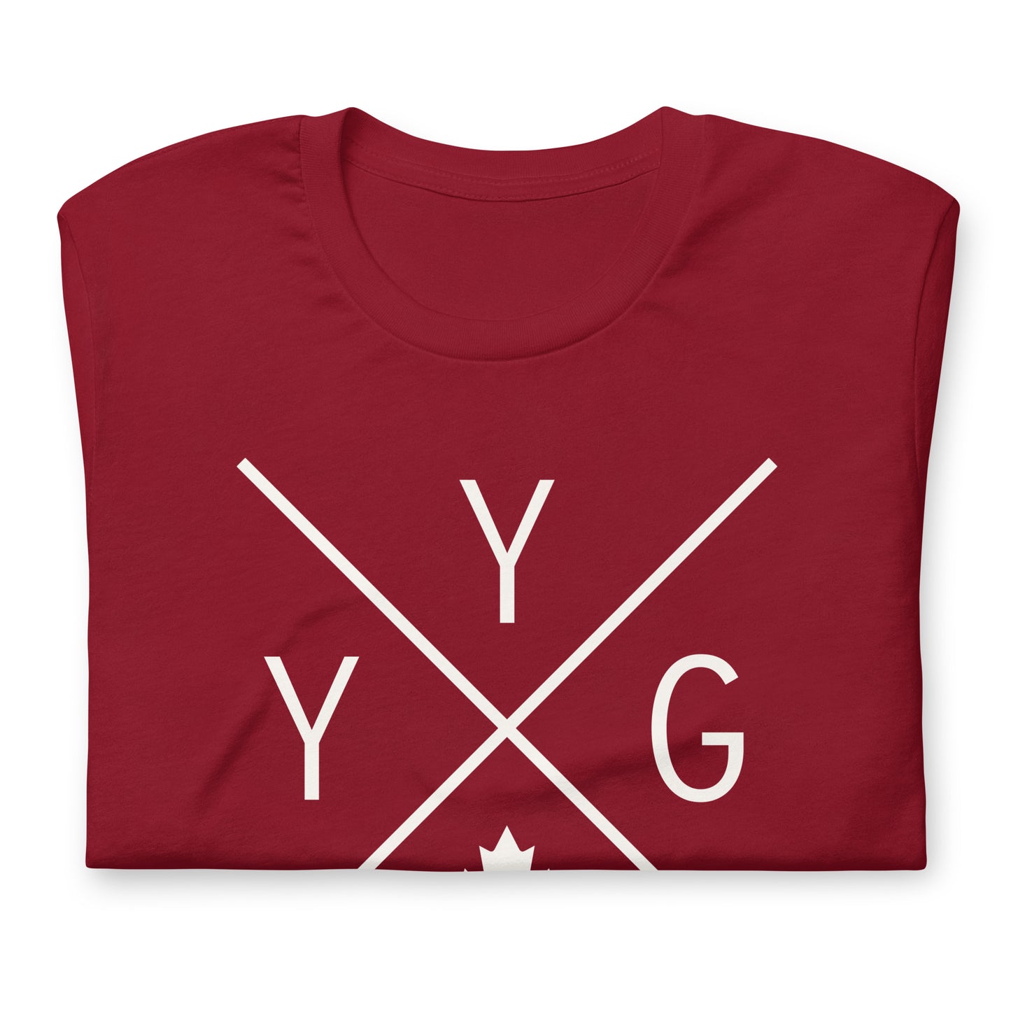 Crossed-X T-Shirt - White Graphic • YYG Charlottetown • YHM Designs - Image 03