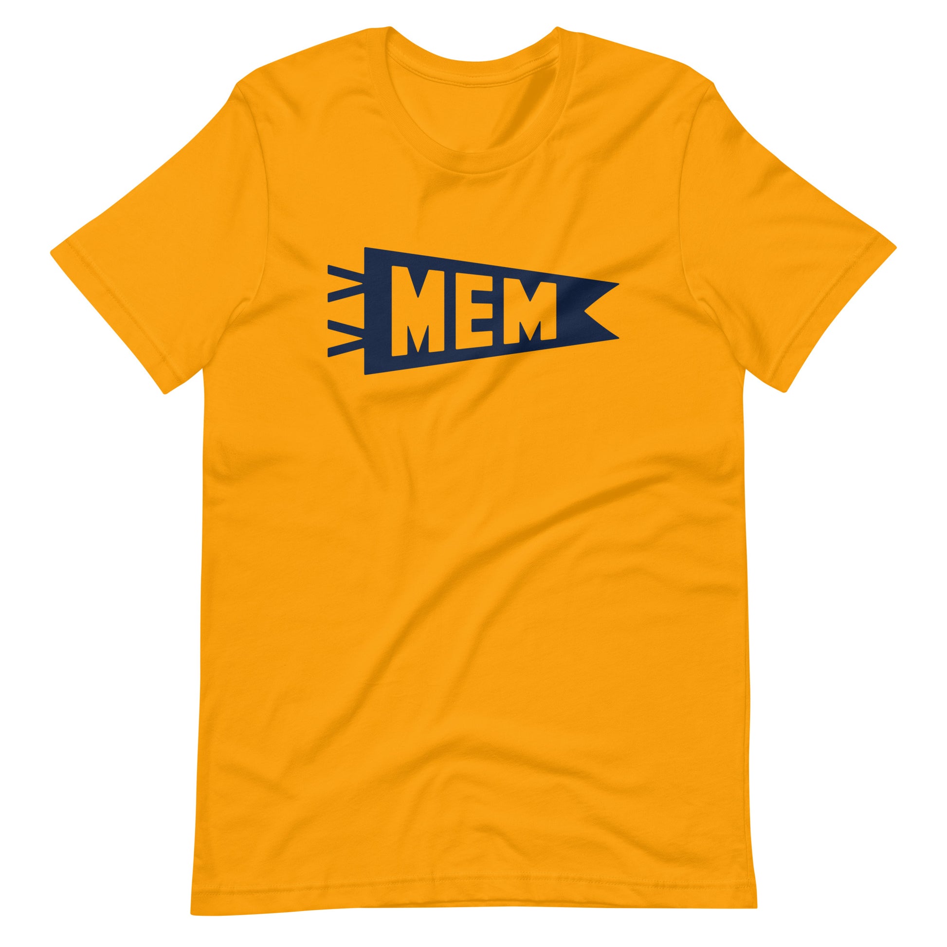 Airport Code T-Shirt - Navy Blue Graphic • MEM Memphis • YHM Designs - Image 01