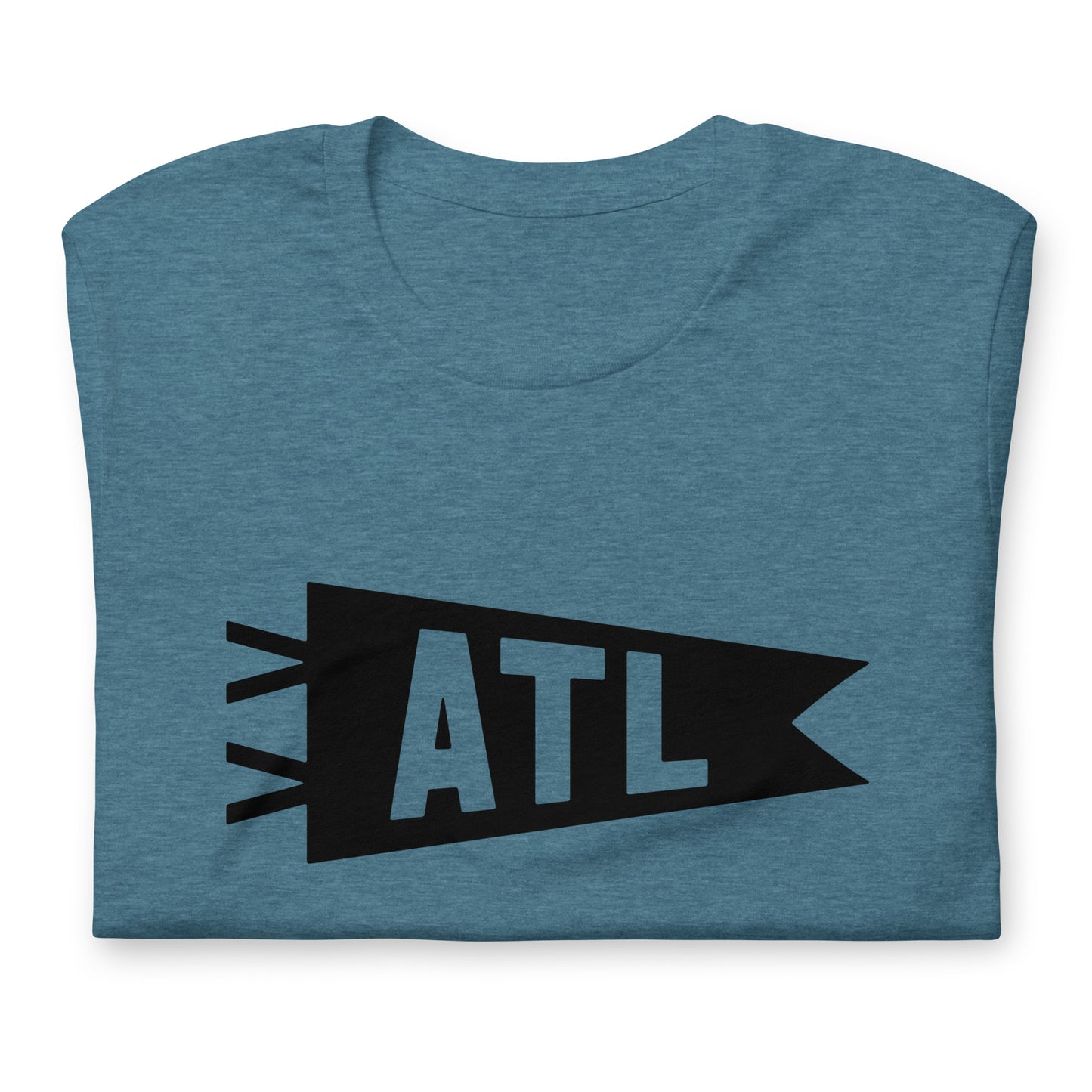 Airport Code T-Shirt - Black Graphic • ATL Atlanta • YHM Designs - Image 02