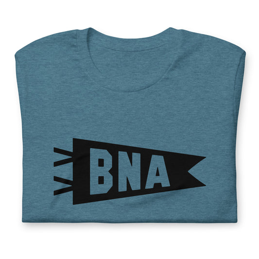 Airport Code T-Shirt - Black Graphic • BNA Nashville • YHM Designs - Image 02