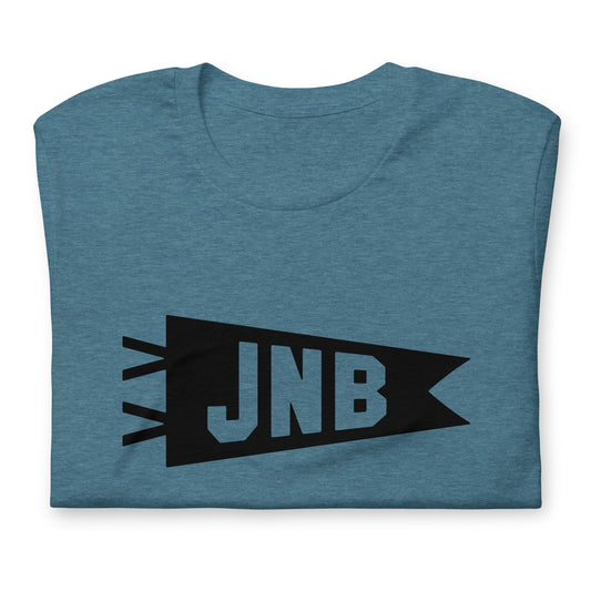 Airport Code T-Shirt - Black Graphic • JNB Johannesburg • YHM Designs - Image 02