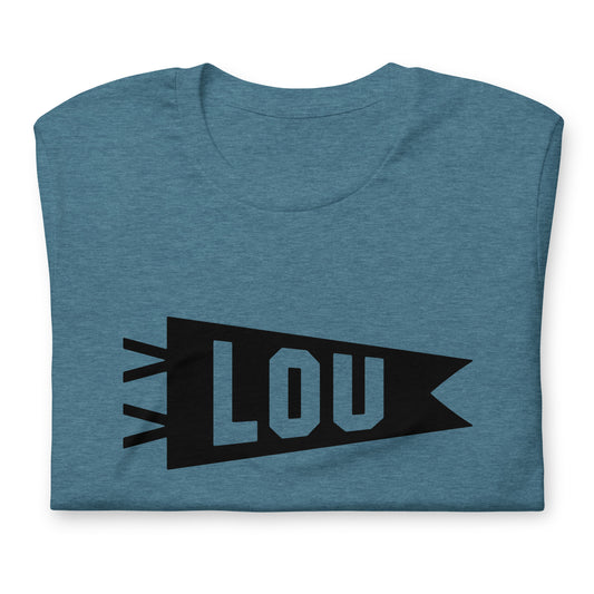 Airport Code T-Shirt - Black Graphic • LOU Louisville • YHM Designs - Image 02