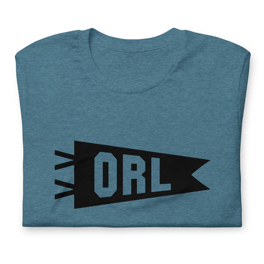 Airport Code T-Shirt - Black Graphic • ORL Orlando • YHM Designs - Image 02