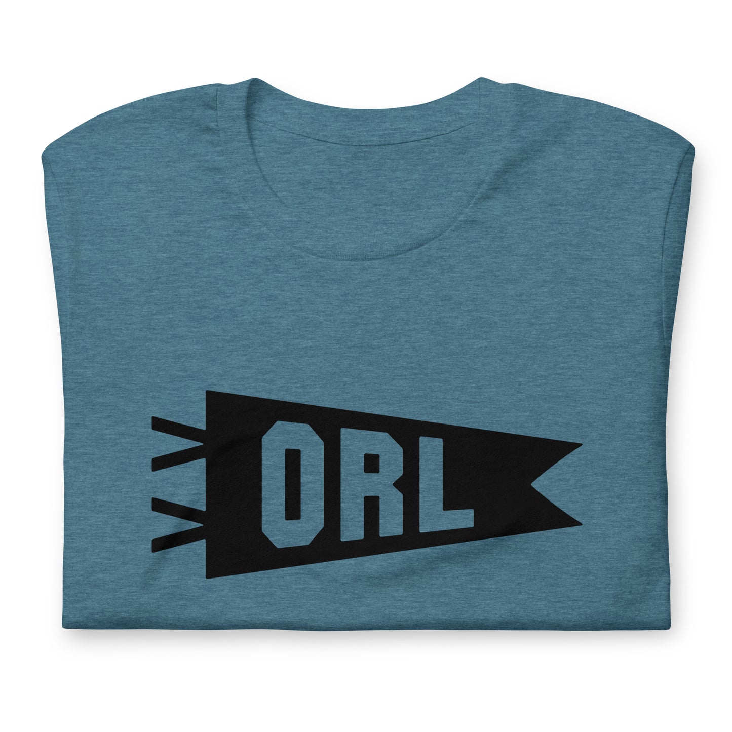 Airport Code T-Shirt - Black Graphic • ORL Orlando • YHM Designs - Image 02