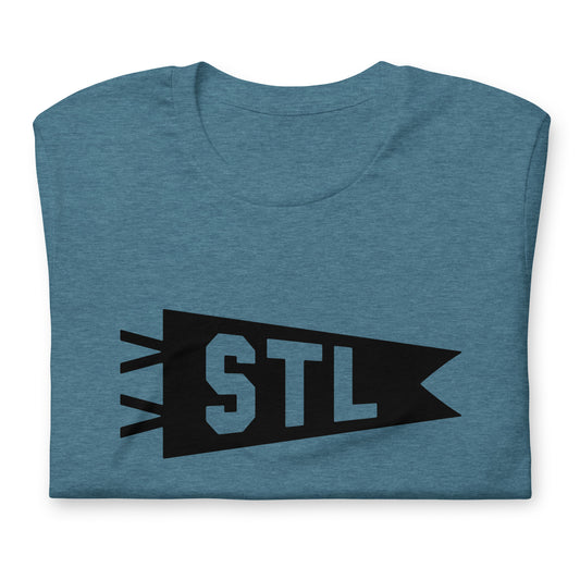 Airport Code T-Shirt - Black Graphic • STL St. Louis • YHM Designs - Image 02