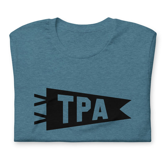 Airport Code T-Shirt - Black Graphic • TPA Tampa • YHM Designs - Image 02