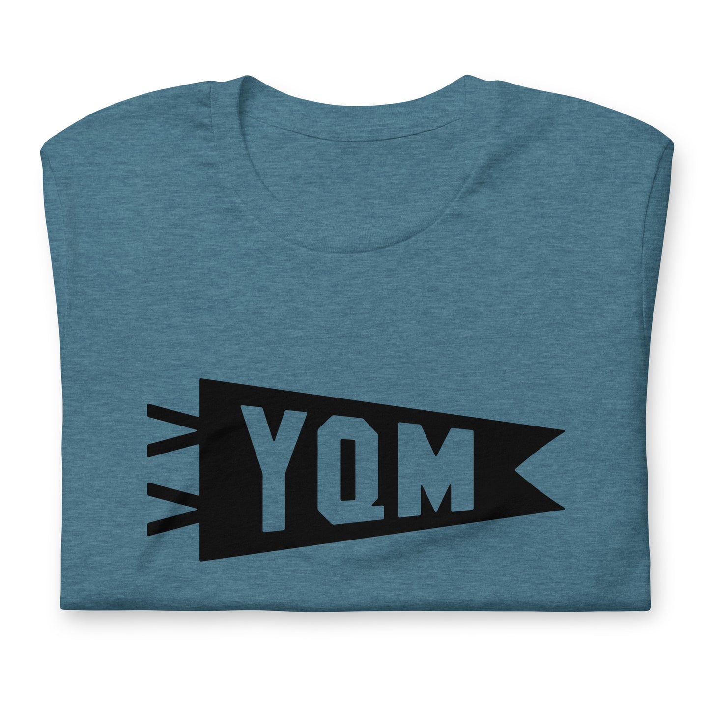 Airport Code T-Shirt - Black Graphic • YQM Moncton • YHM Designs - Image 02