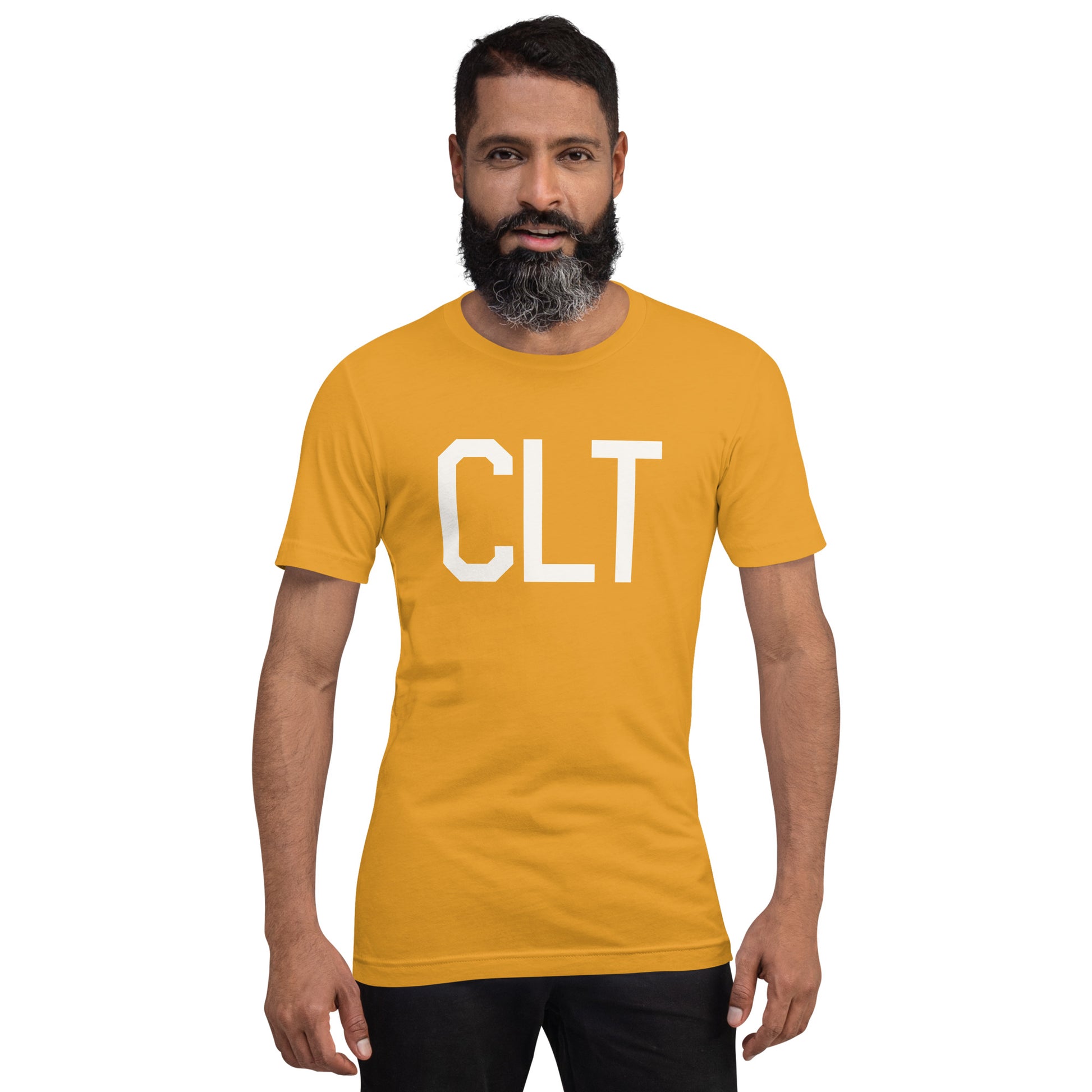 Airport Code T-Shirt - White Graphic • CLT Charlotte • YHM Designs - Image 11