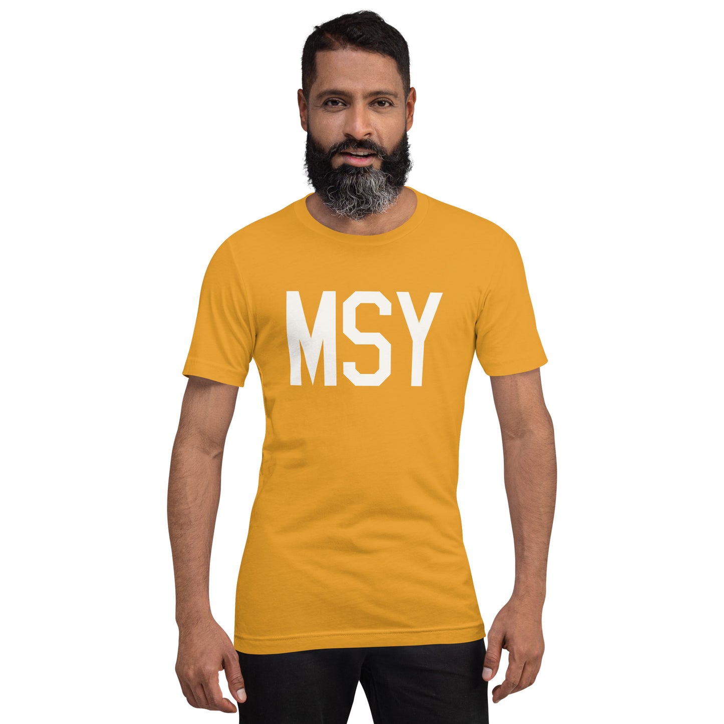 Airport Code T-Shirt - White Graphic • MSY New Orleans • YHM Designs - Image 11