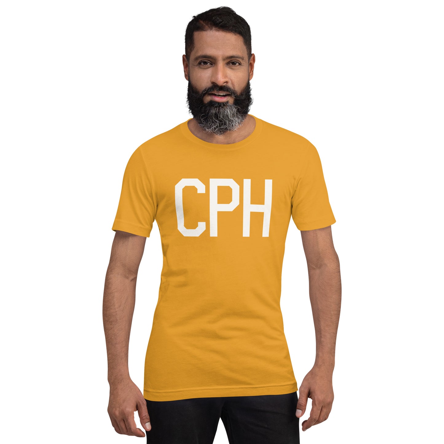 Airport Code T-Shirt - White Graphic • CPH Copenhagen • YHM Designs - Image 11