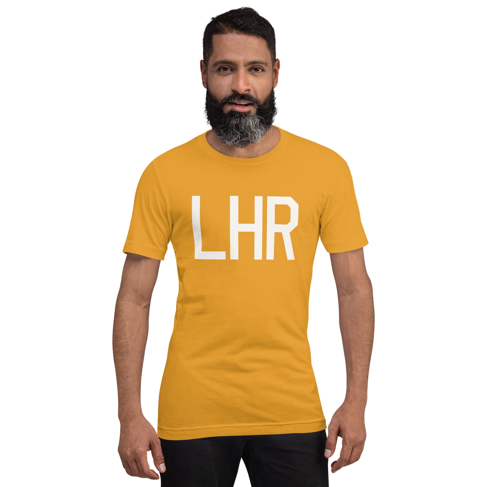 Airport Code T-Shirt - White Graphic • LHR London • YHM Designs - Image 11