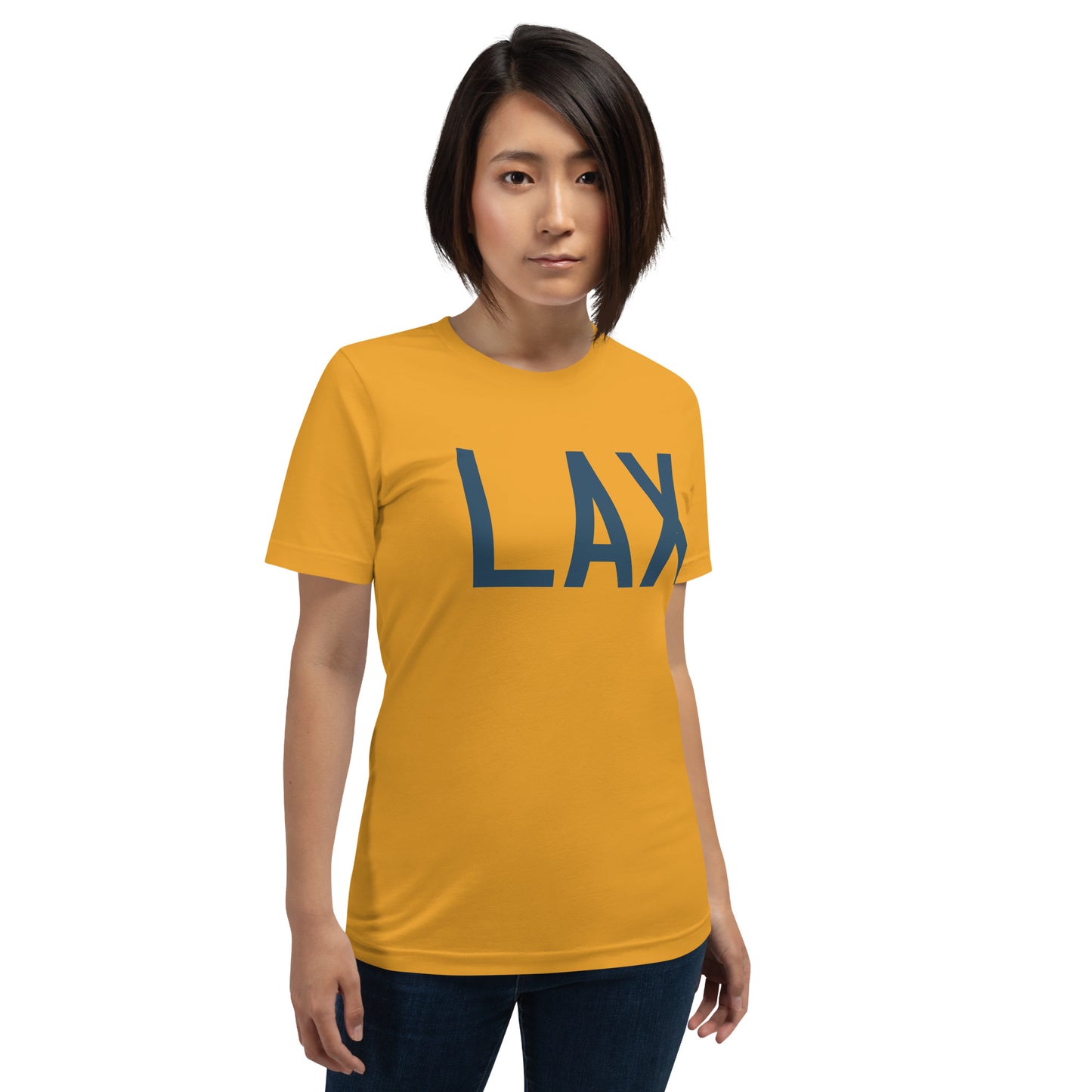 Aviation Lover Unisex T-Shirt - Blue Graphic • LAX Los Angeles • YHM Designs - Image 07