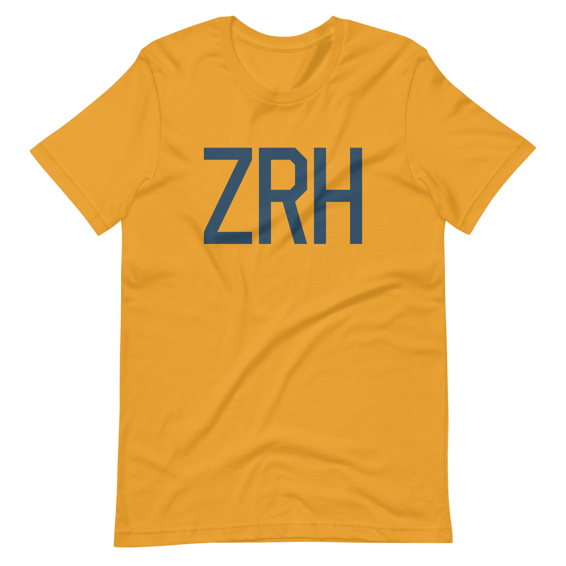 Aviation Lover Unisex T-Shirt - Blue Graphic • ZRH Zurich • YHM Designs - Image 02