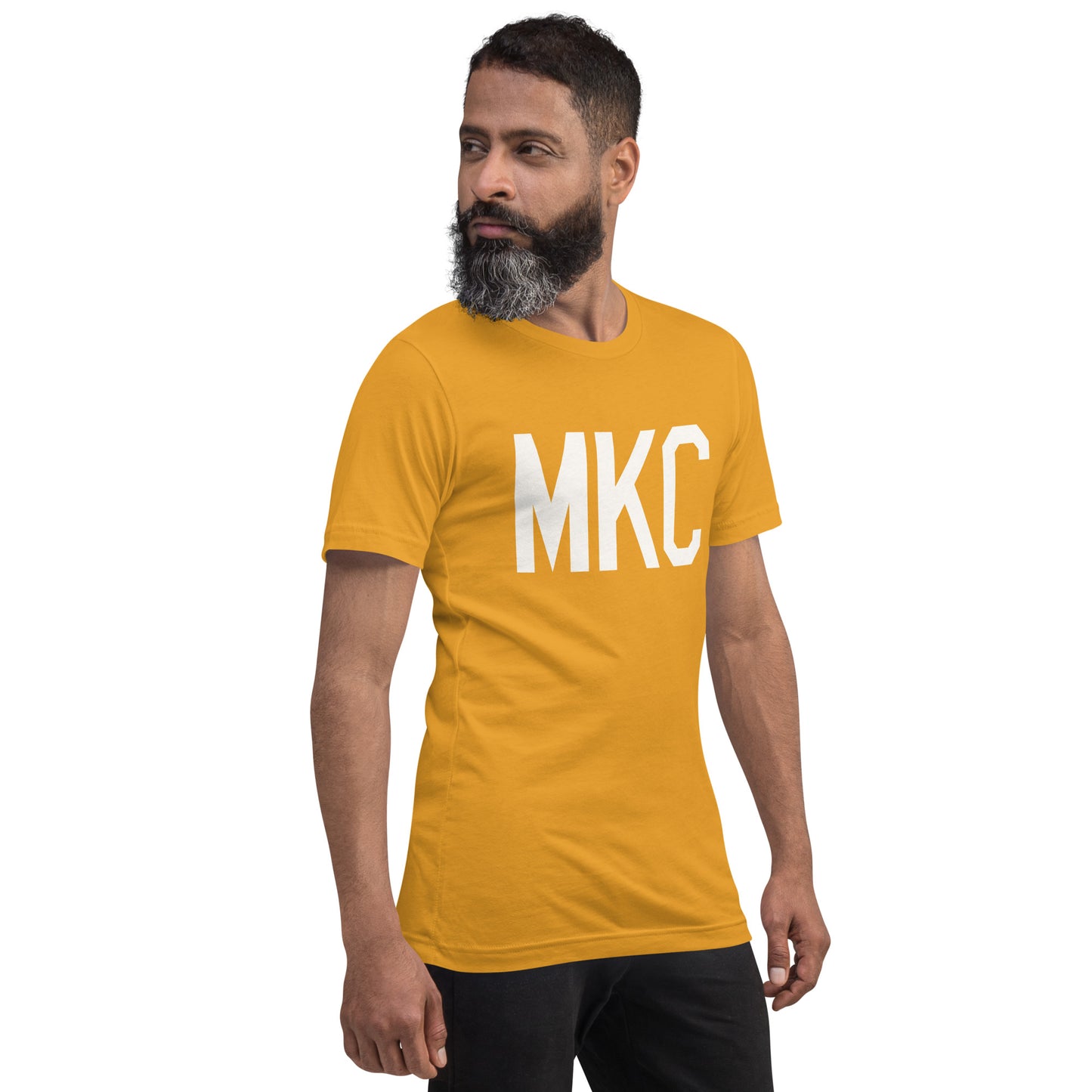 Airport Code T-Shirt - White Graphic • MKC Kansas City • YHM Designs - Image 12