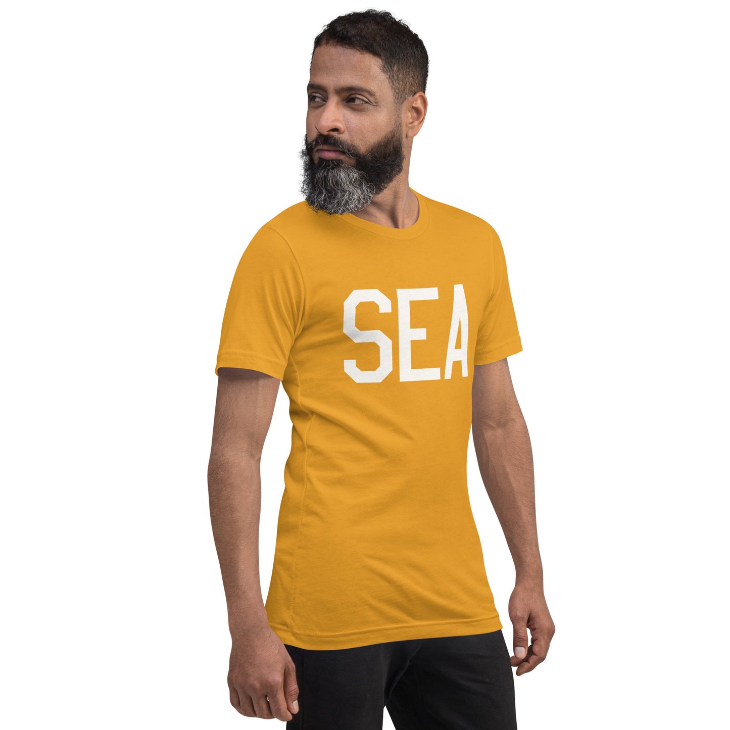 Airport Code T-Shirt - White Graphic • SEA Seattle • YHM Designs - Image 12