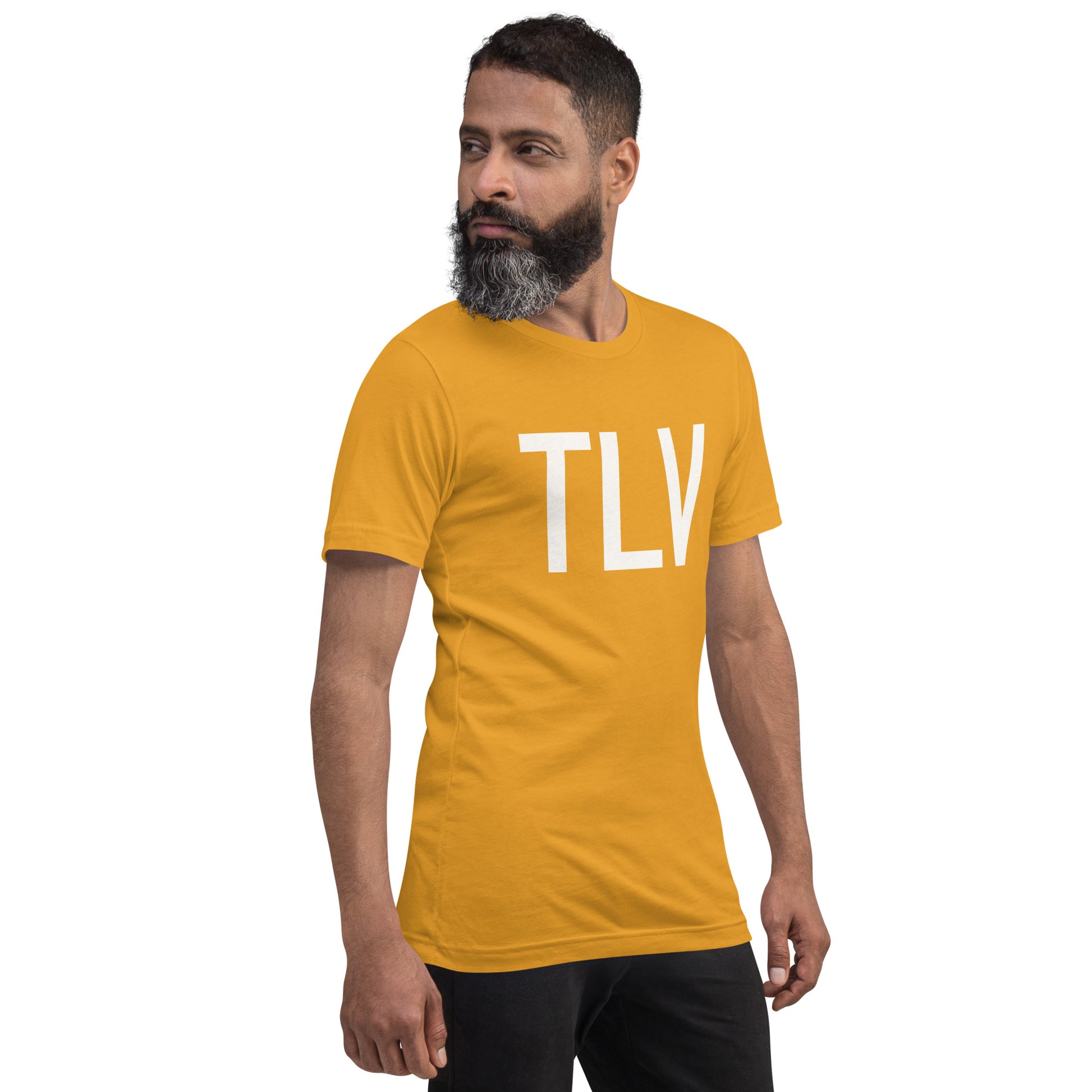 Airport Code T-Shirt - White Graphic • TLV Tel Aviv • YHM Designs - Image 12