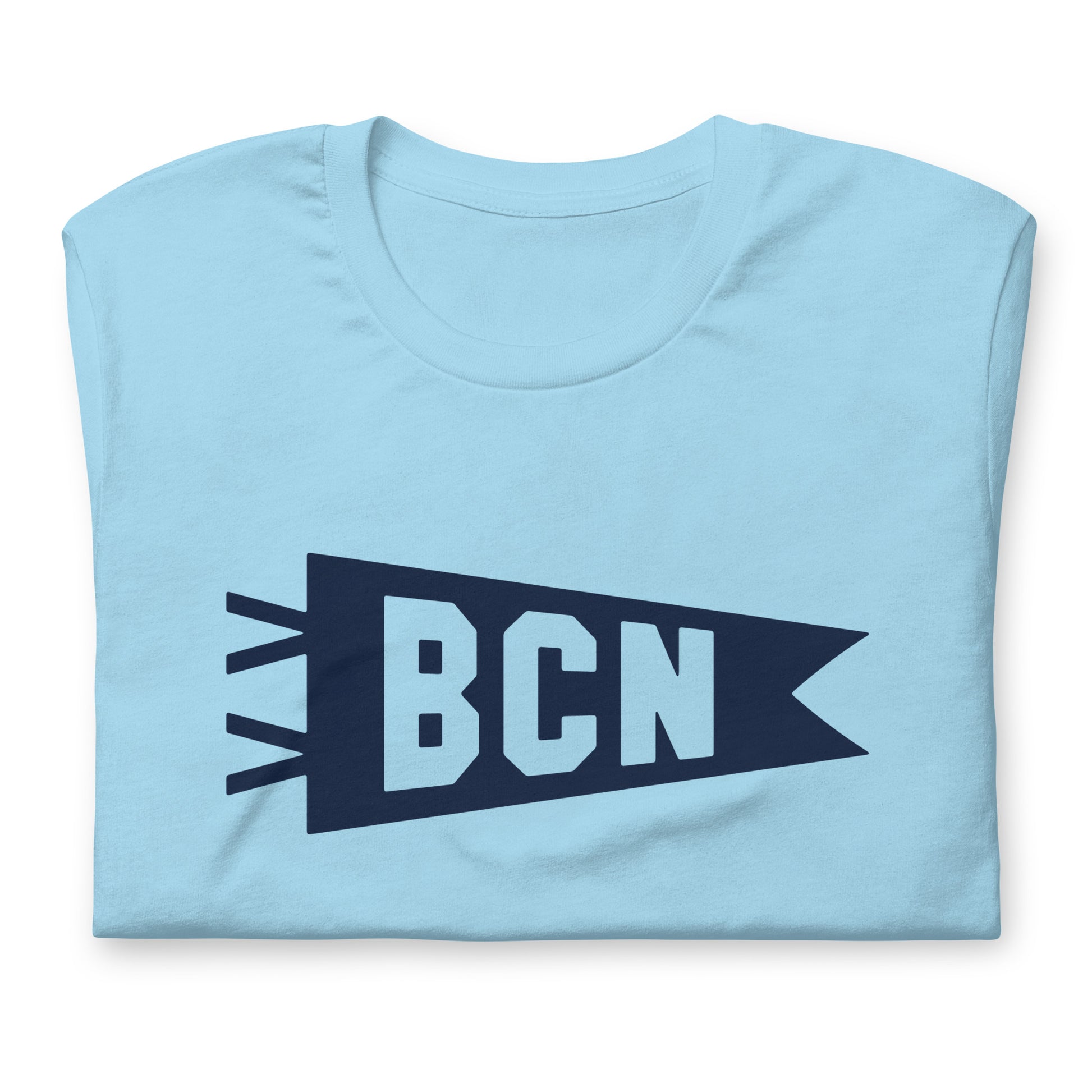 Airport Code T-Shirt - Navy Blue Graphic • BCN Barcelona • YHM Designs - Image 06