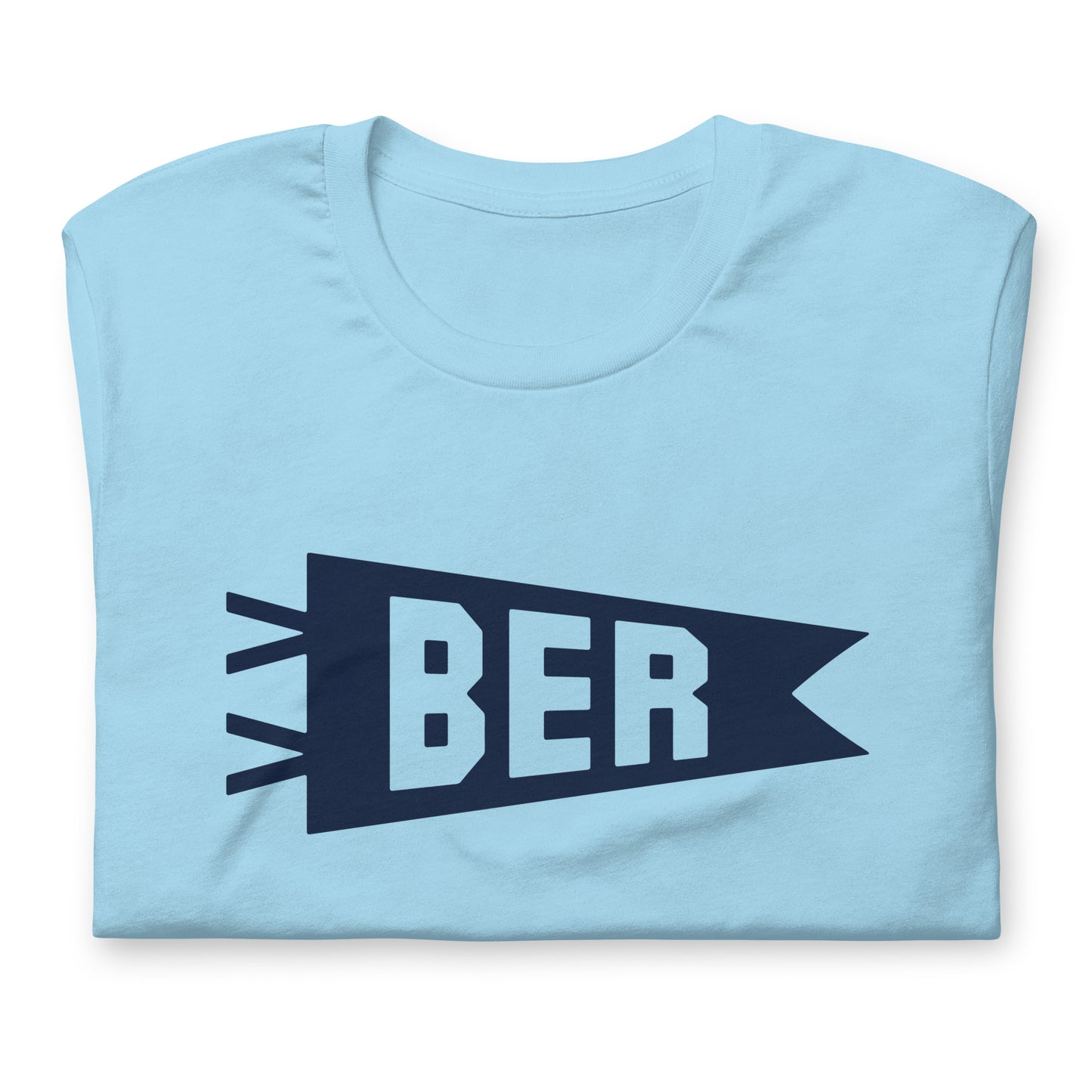 Airport Code T-Shirt - Navy Blue Graphic • BER Berlin • YHM Designs - Image 06