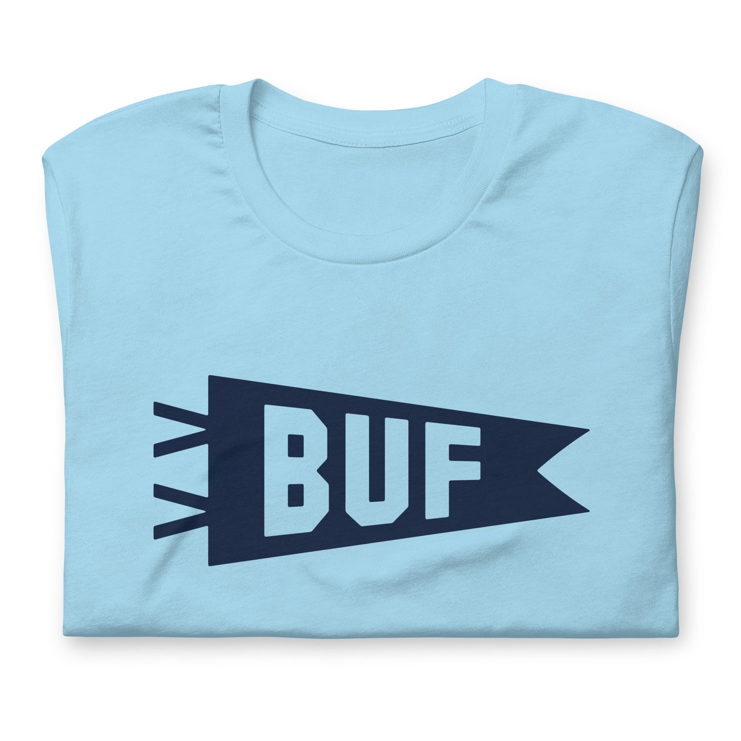 Airport Code T-Shirt - Navy Blue Graphic • BUF Buffalo • YHM Designs - Image 06