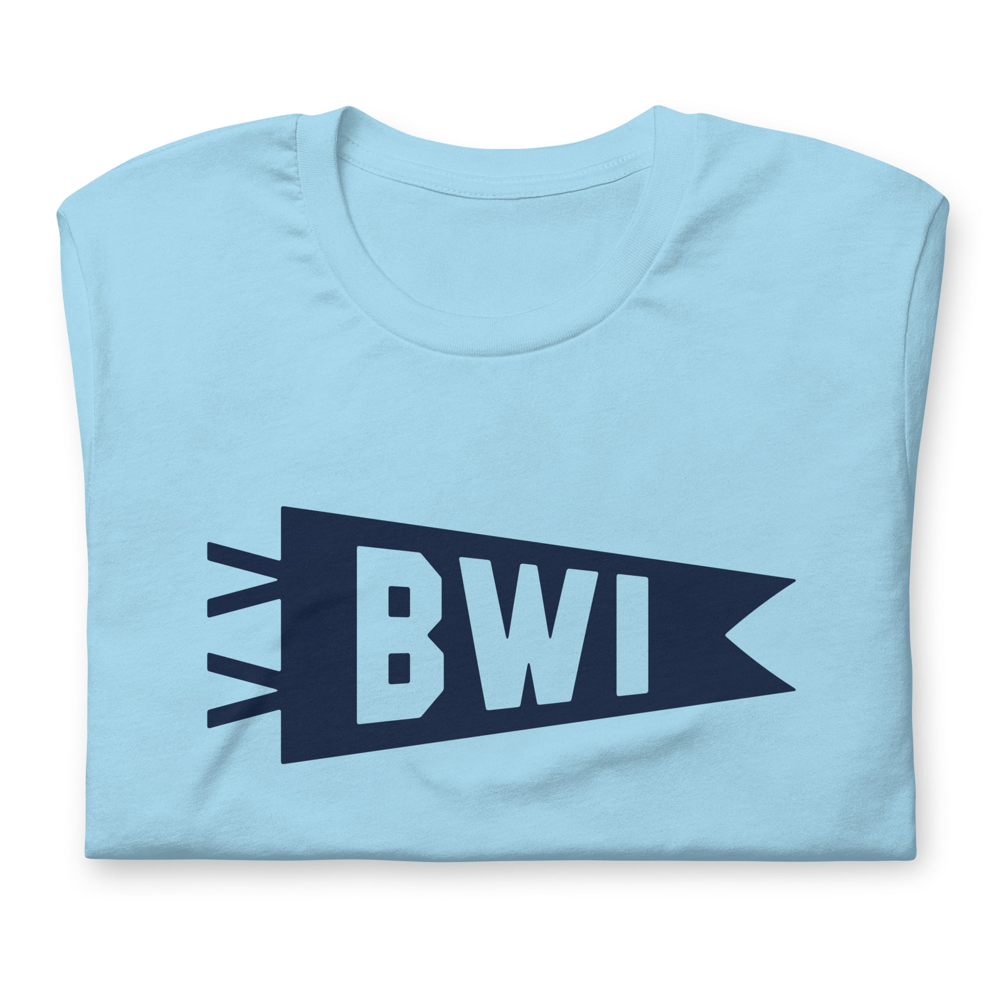 Airport Code T-Shirt - Navy Blue Graphic • BWI Baltimore • YHM Designs - Image 06