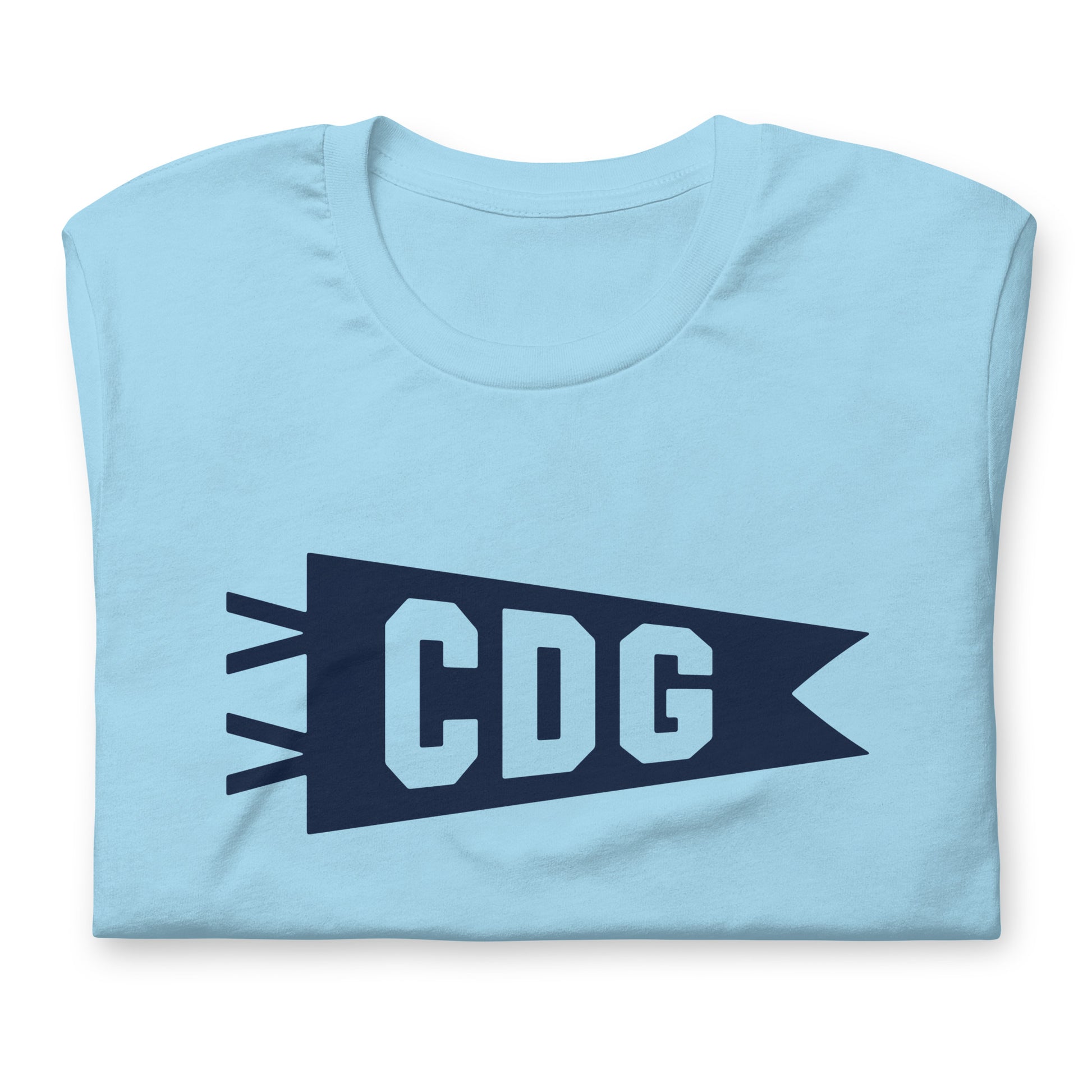 Airport Code T-Shirt - Navy Blue Graphic • CDG Paris • YHM Designs - Image 06
