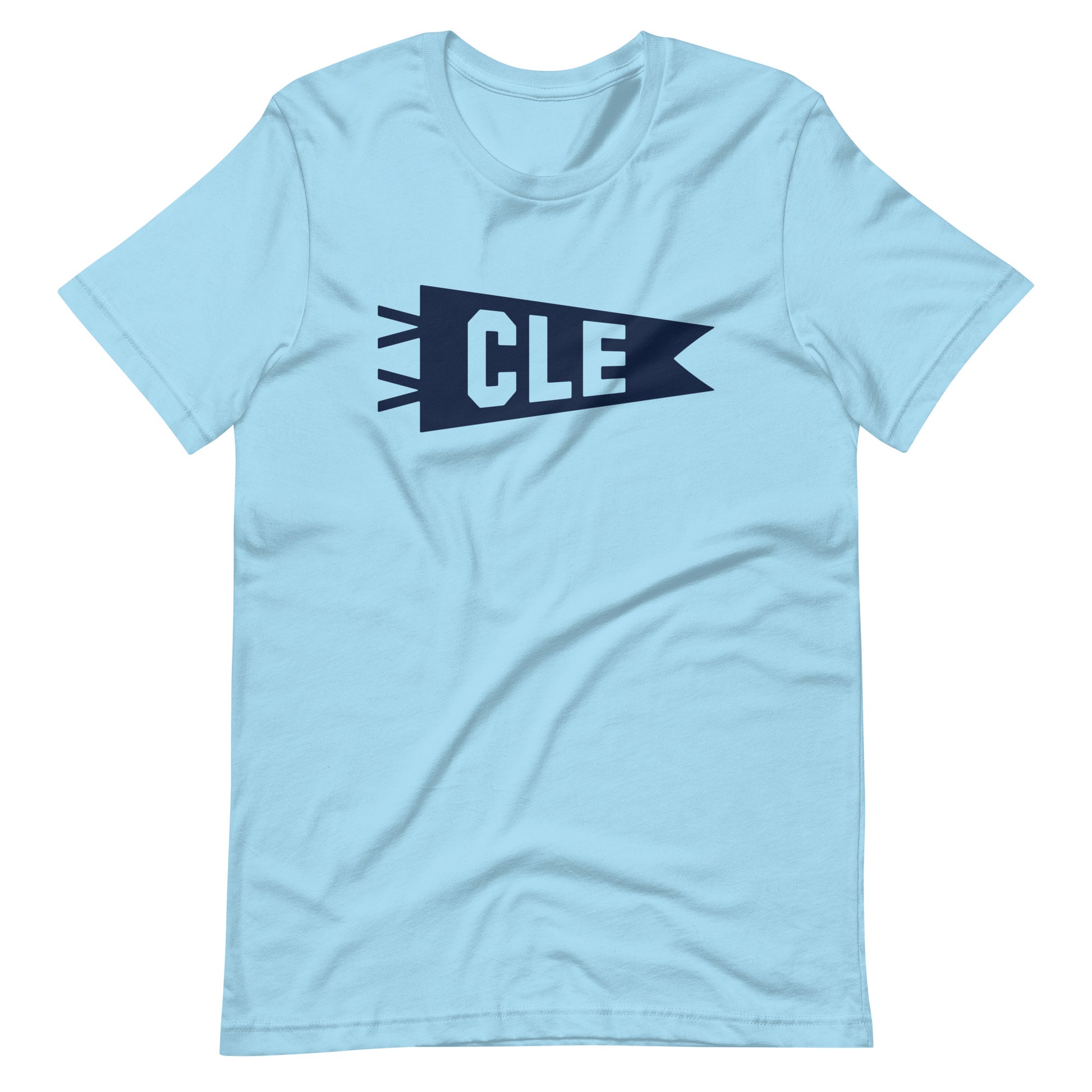Airport Code T-Shirt - Navy Blue Graphic • CLE Cleveland • YHM Designs - Image 10