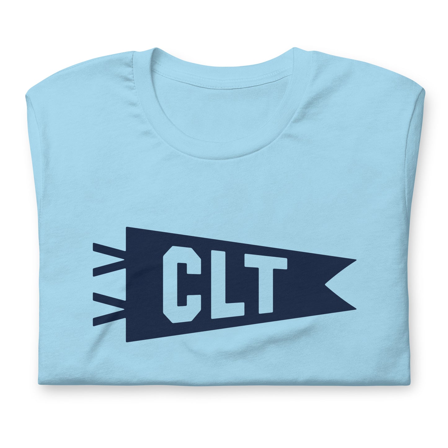 Airport Code T-Shirt - Navy Blue Graphic • CLT Charlotte • YHM Designs - Image 06