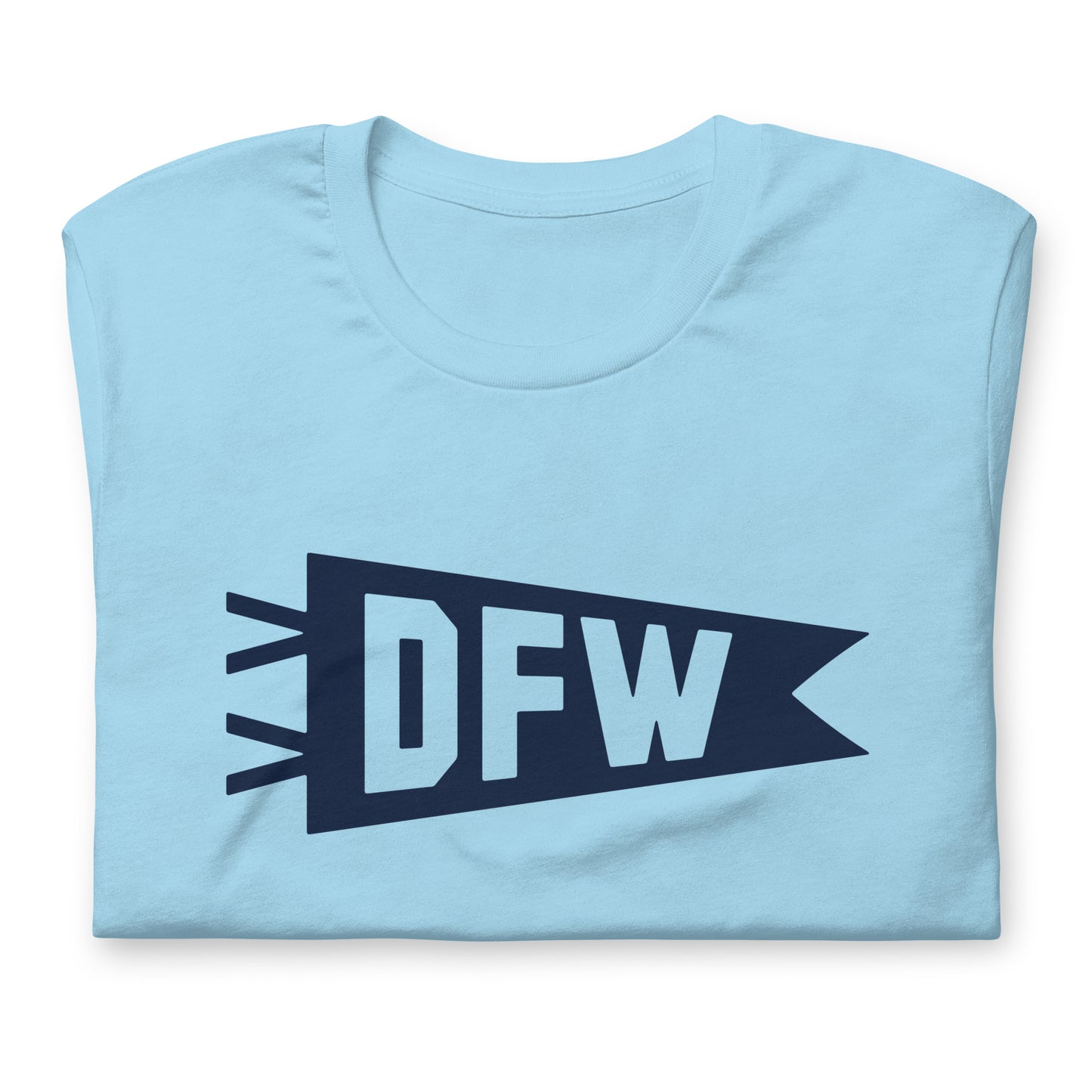 Airport Code T-Shirt - Navy Blue Graphic • DFW Dallas • YHM Designs - Image 06