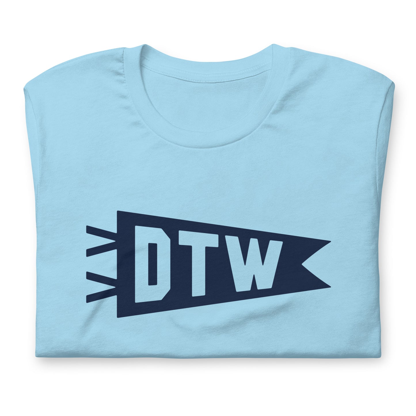 Airport Code T-Shirt - Navy Blue Graphic • DTW Detroit • YHM Designs - Image 06